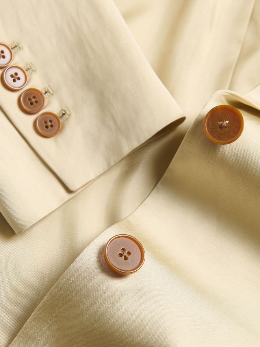 Linen blend satin blazer