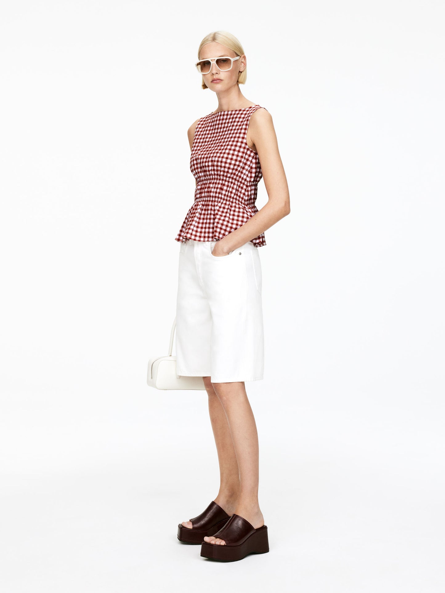 Seersucker Smock Top