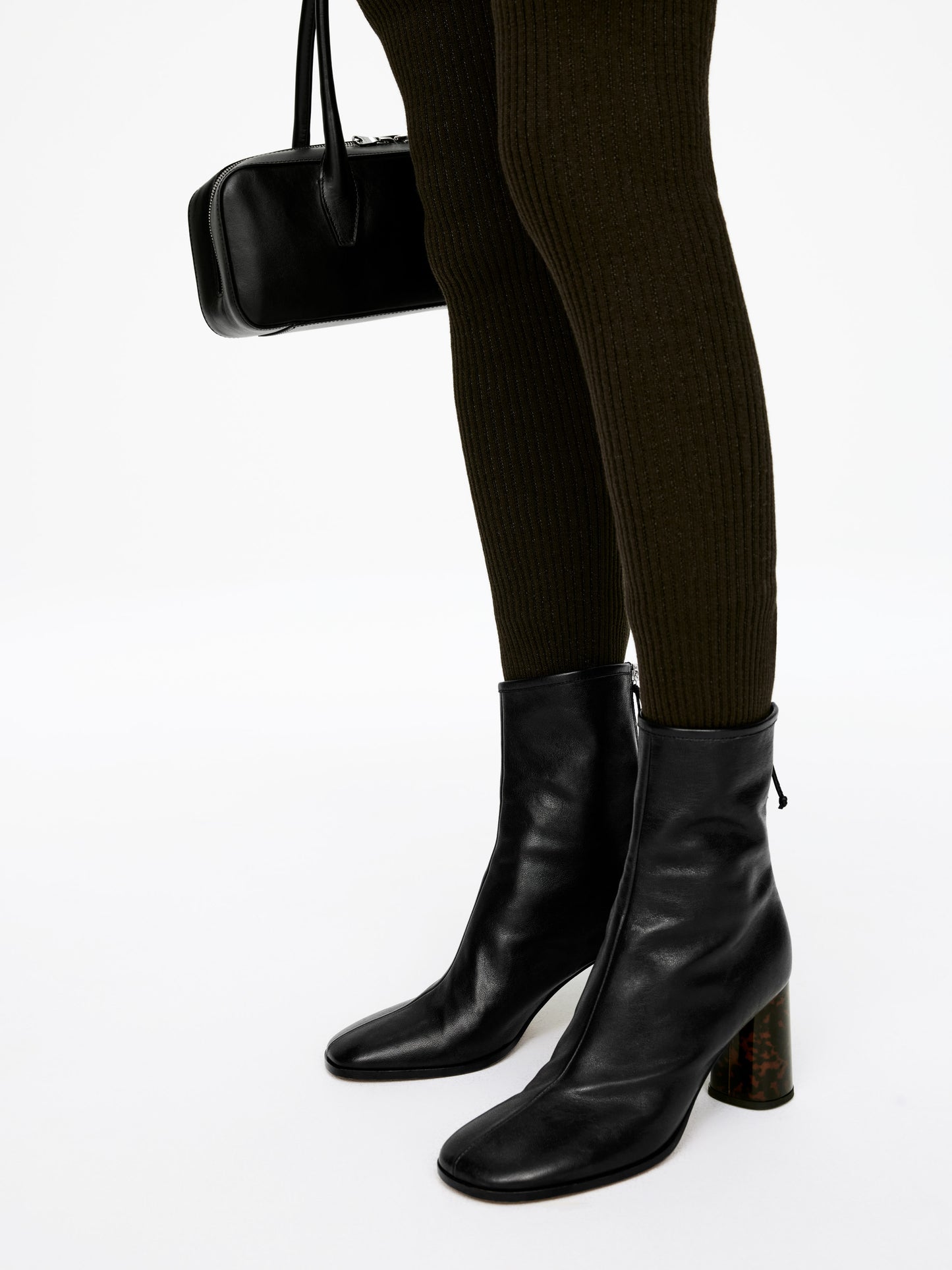 Tortoise-Heel Sock Boots