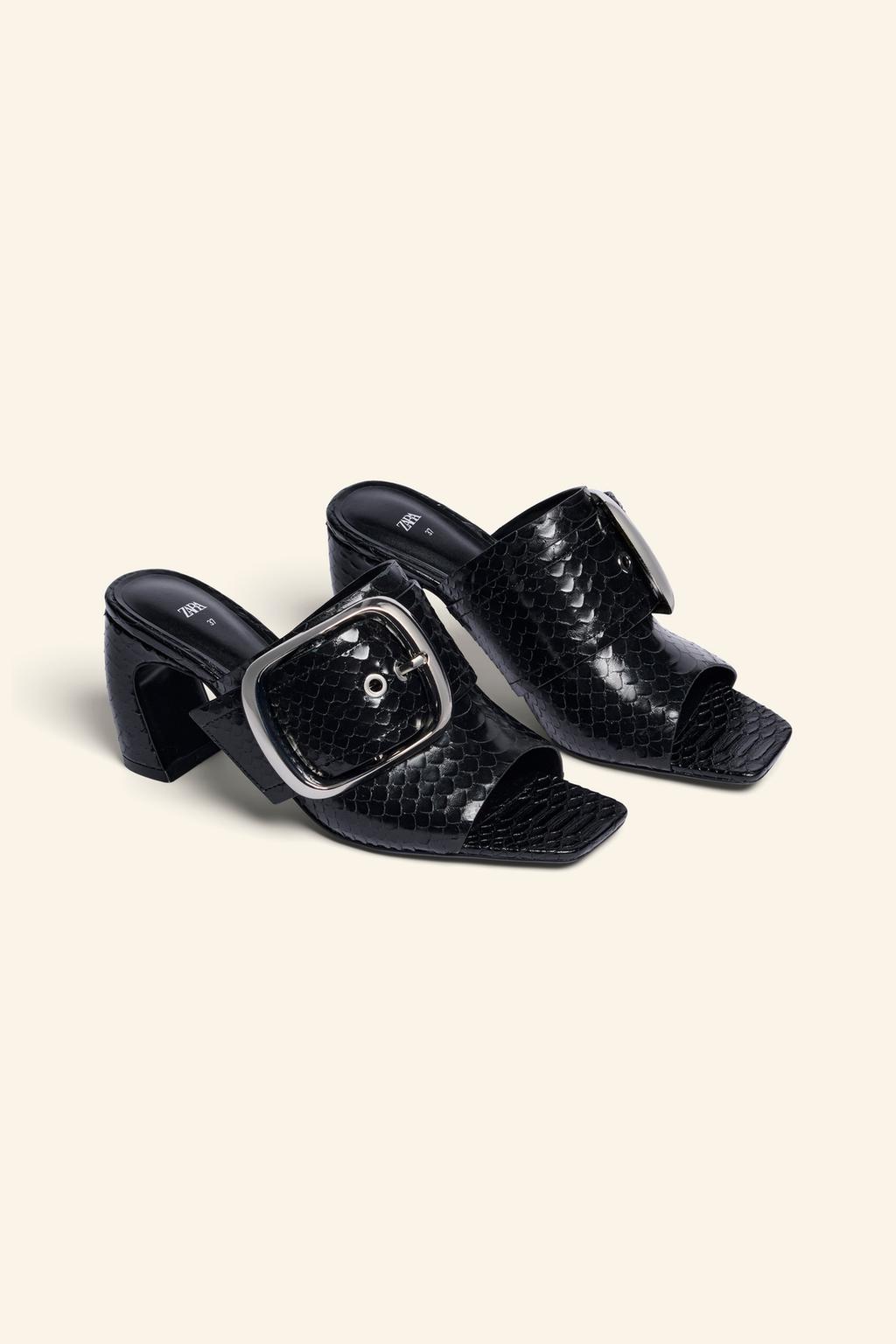 Limited edition leather maxi buckle sandals