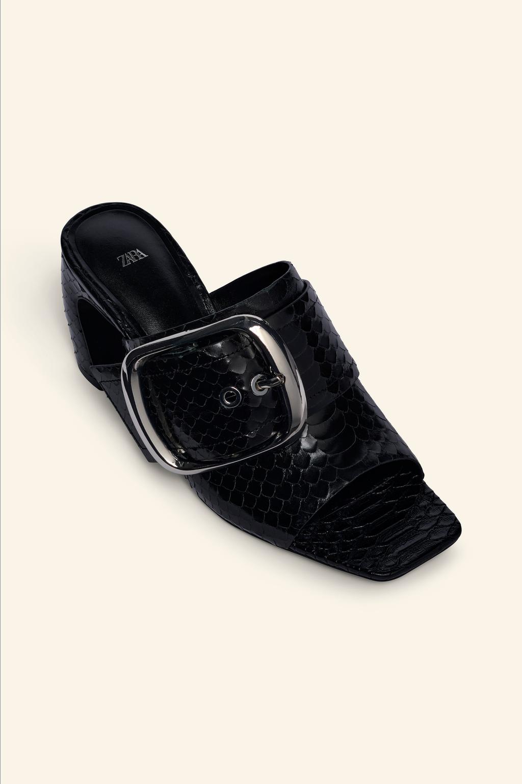 Limited edition leather maxi buckle sandals