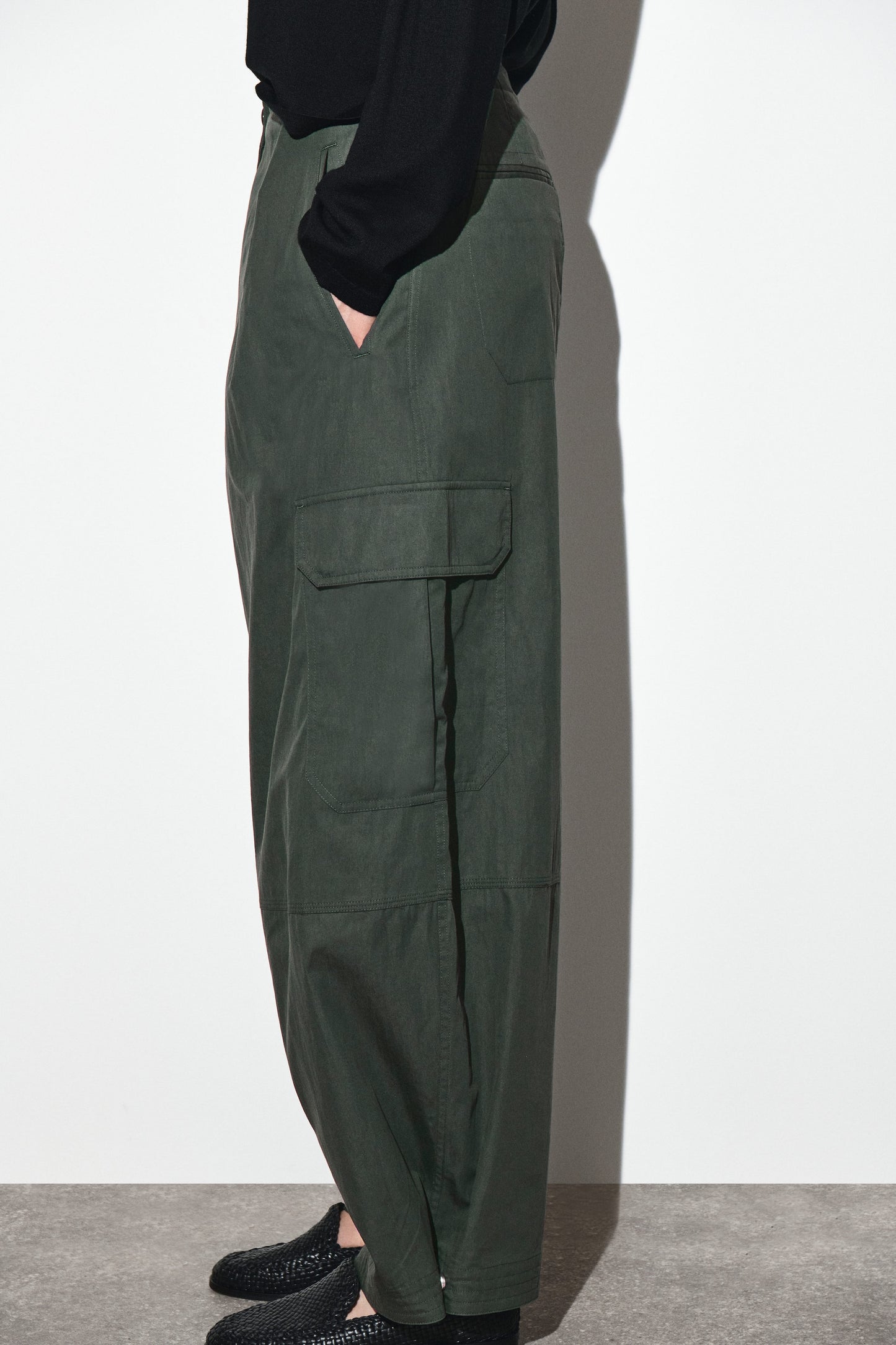 Utility Barrel-Leg Trousers