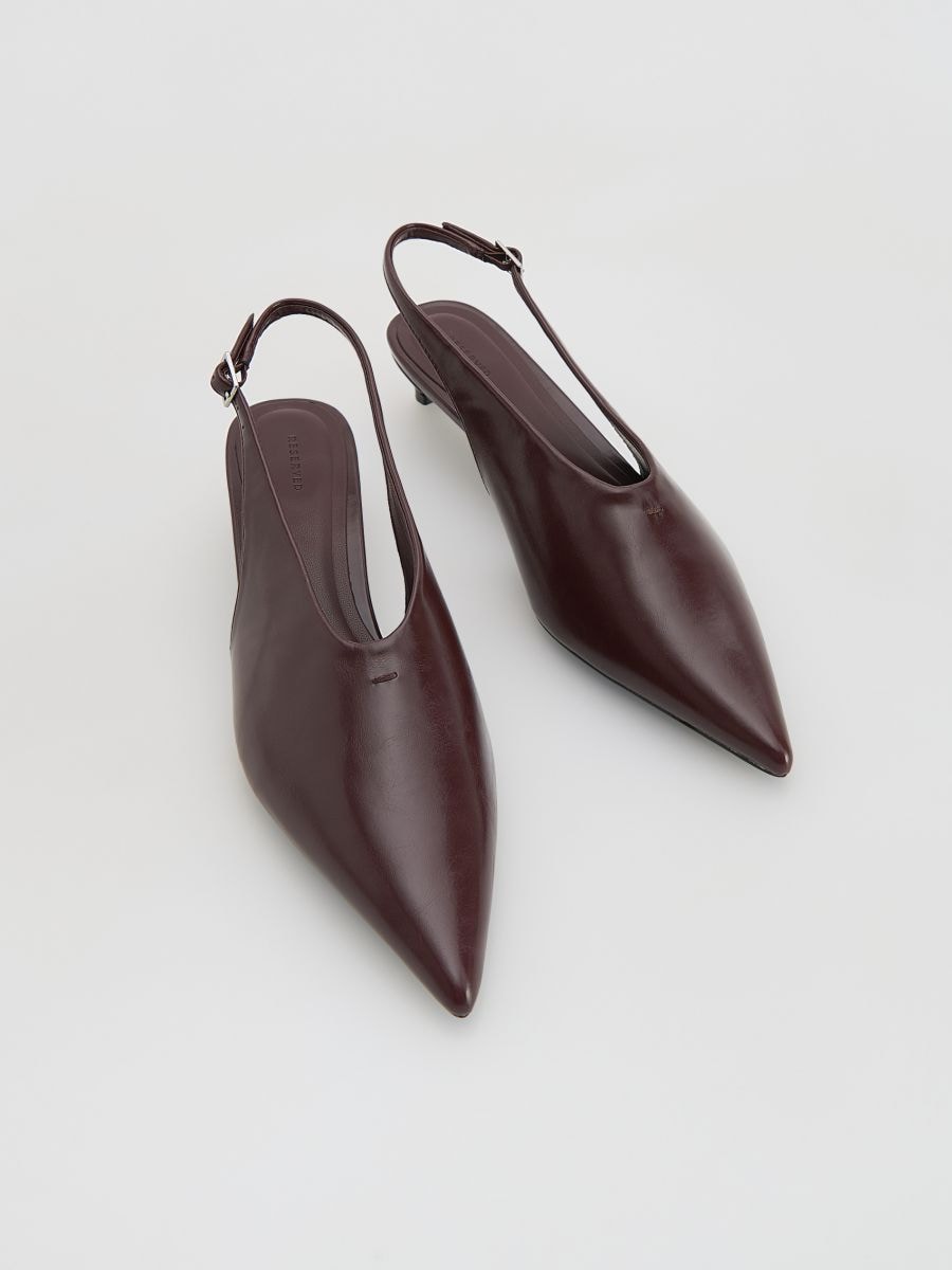 Pumps with open heel