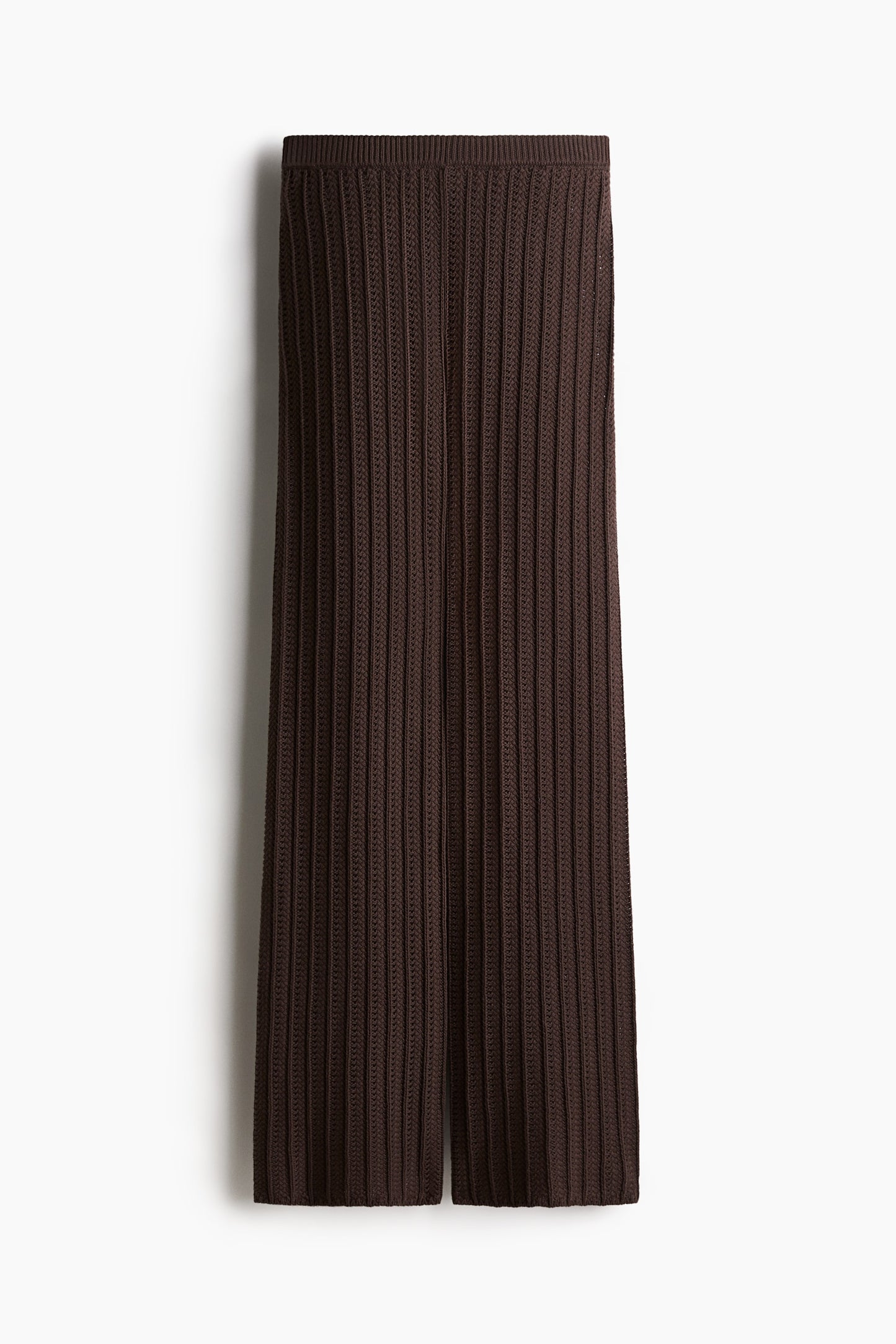 Crochet-look trousers