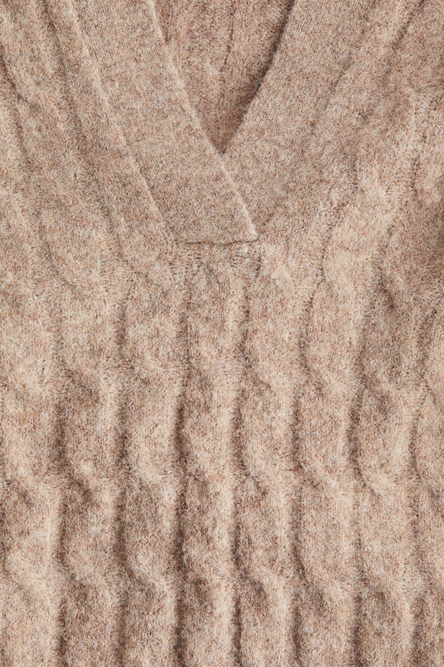 Cable-knit polo jumper