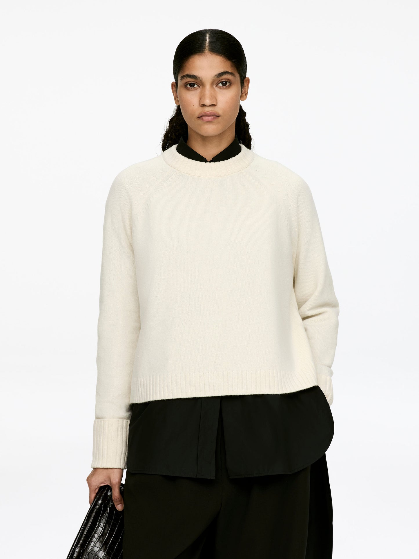 Folded Sleeve Wool Jumper