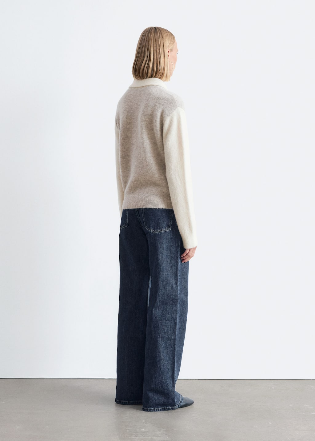 Alpaca-Blend Collared Jumper
