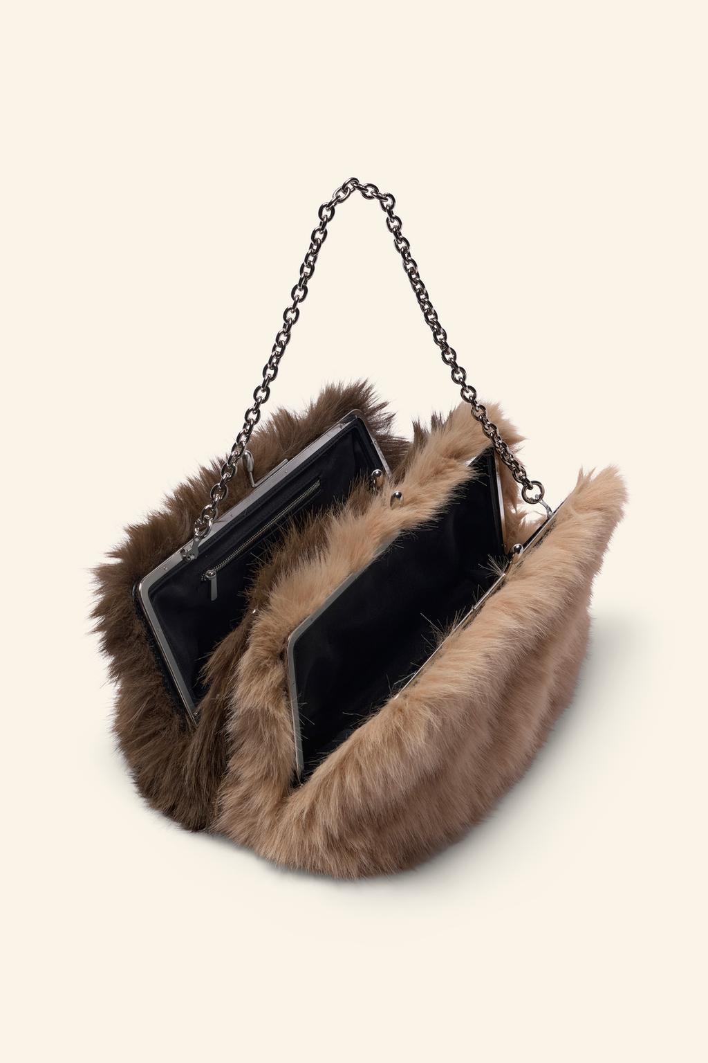 Limited edition faux fur handbag
