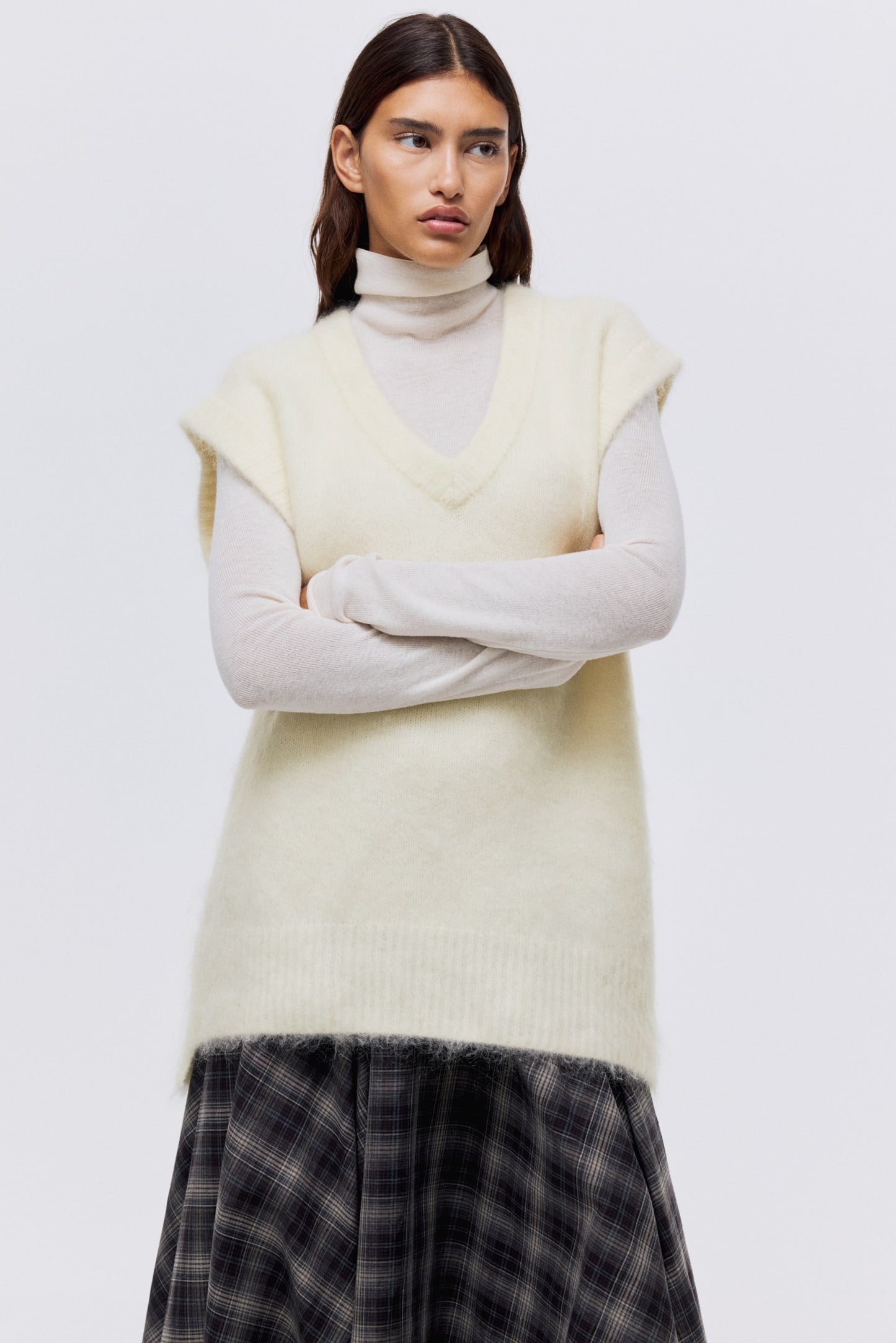Mohair-blend sweater vest