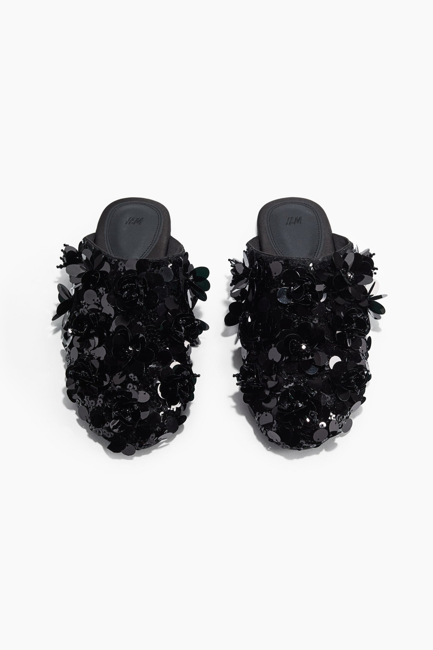 Sequined slippers