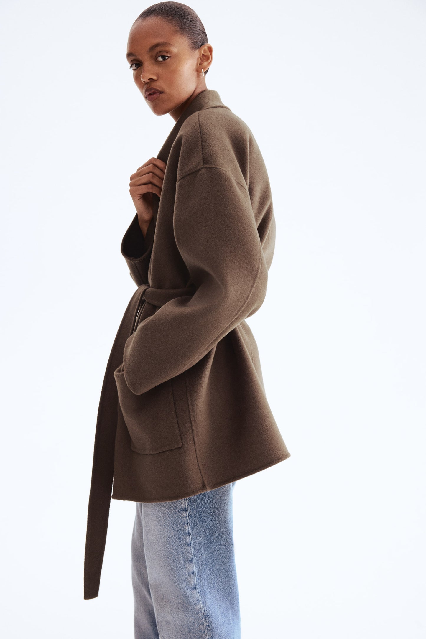 Handmade wool-blend coat