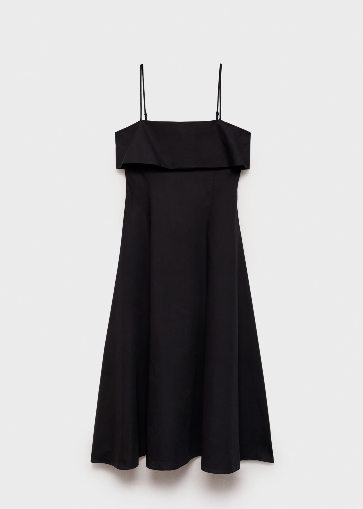 Flared dress with ruffles