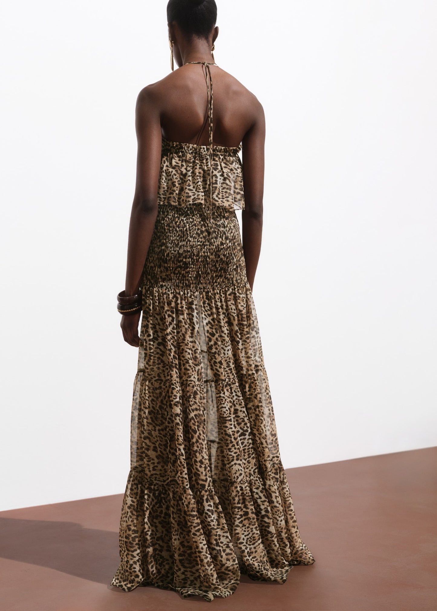 Leopard-print maxi-dress