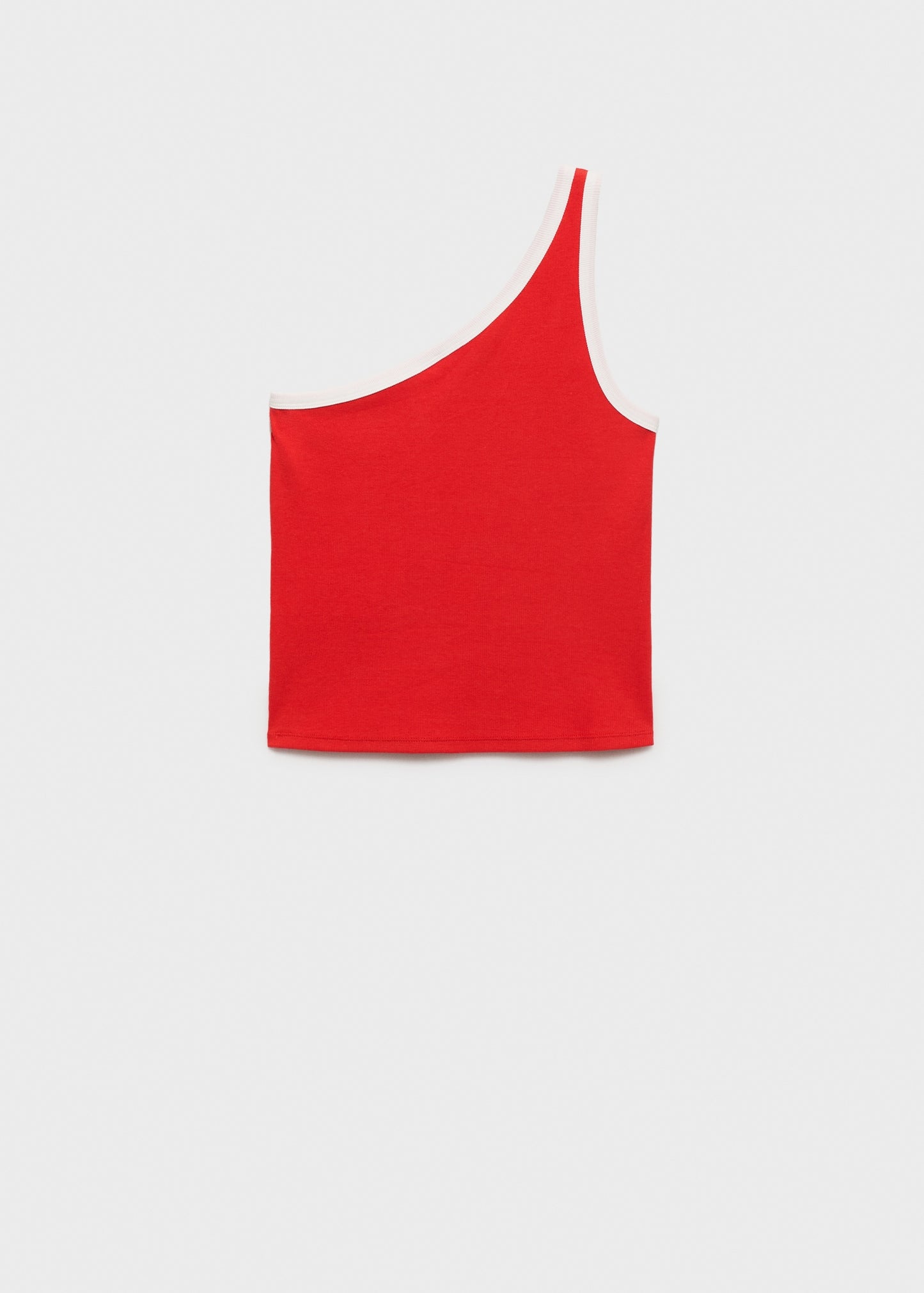 Asymmetrical top with contrasting trim