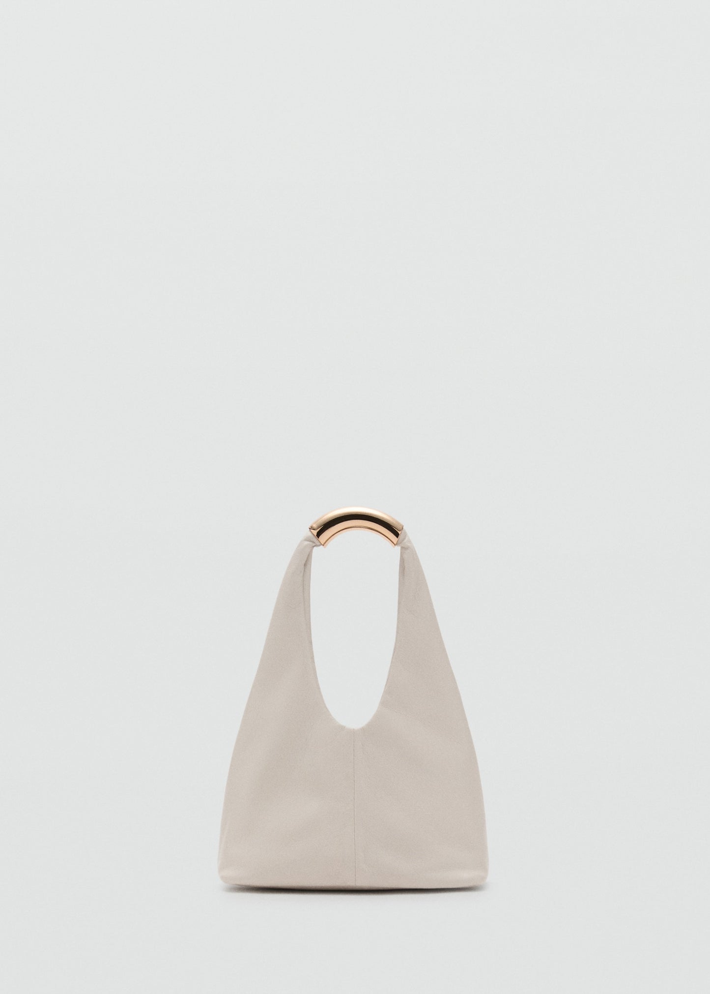 Handbag with metal handle
