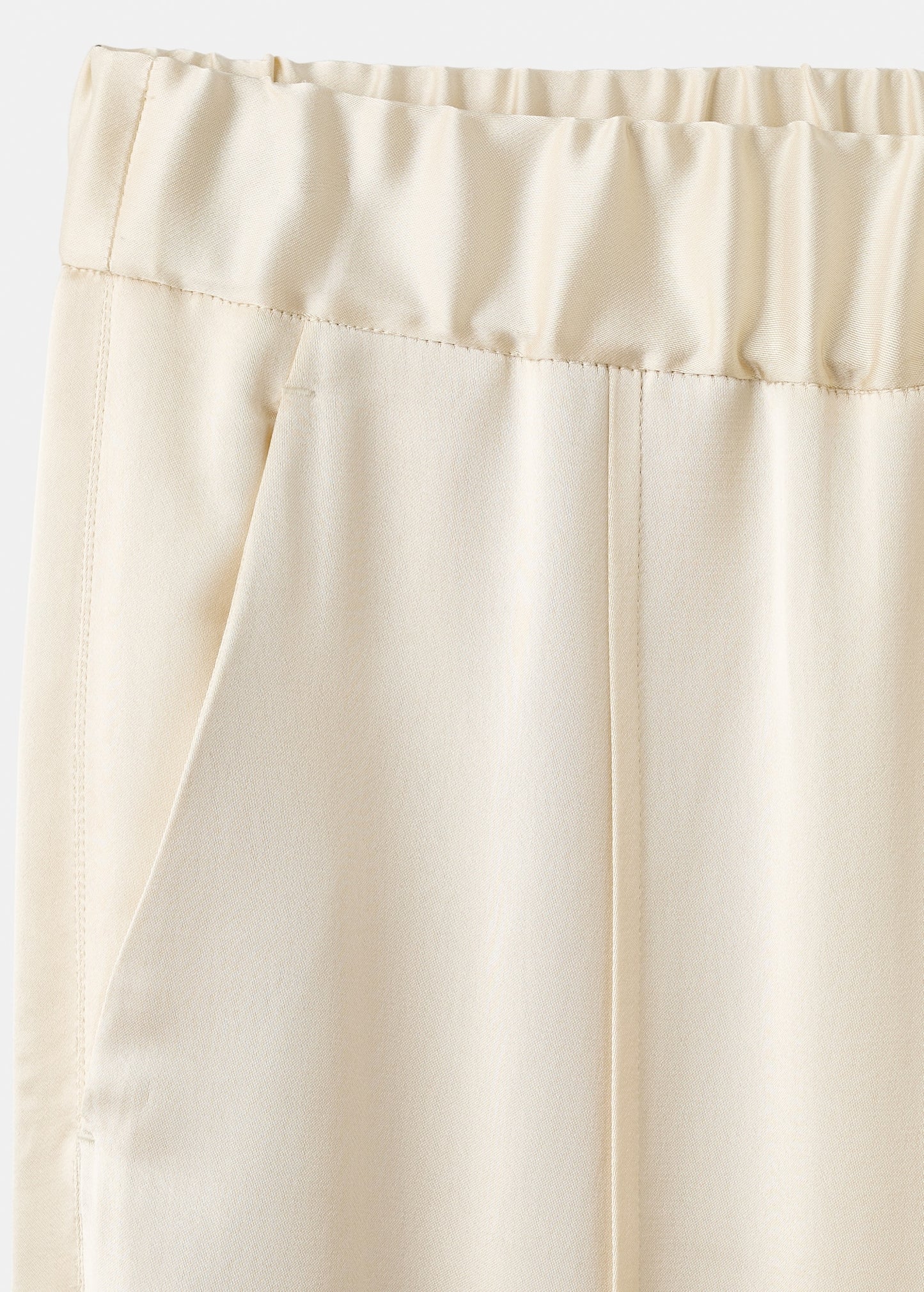 Satin trousers with side openings