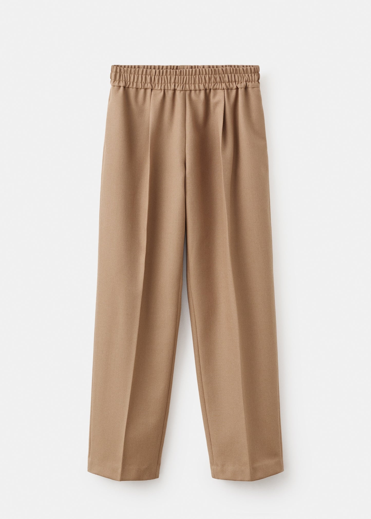 100% wool trousers with elastic waist