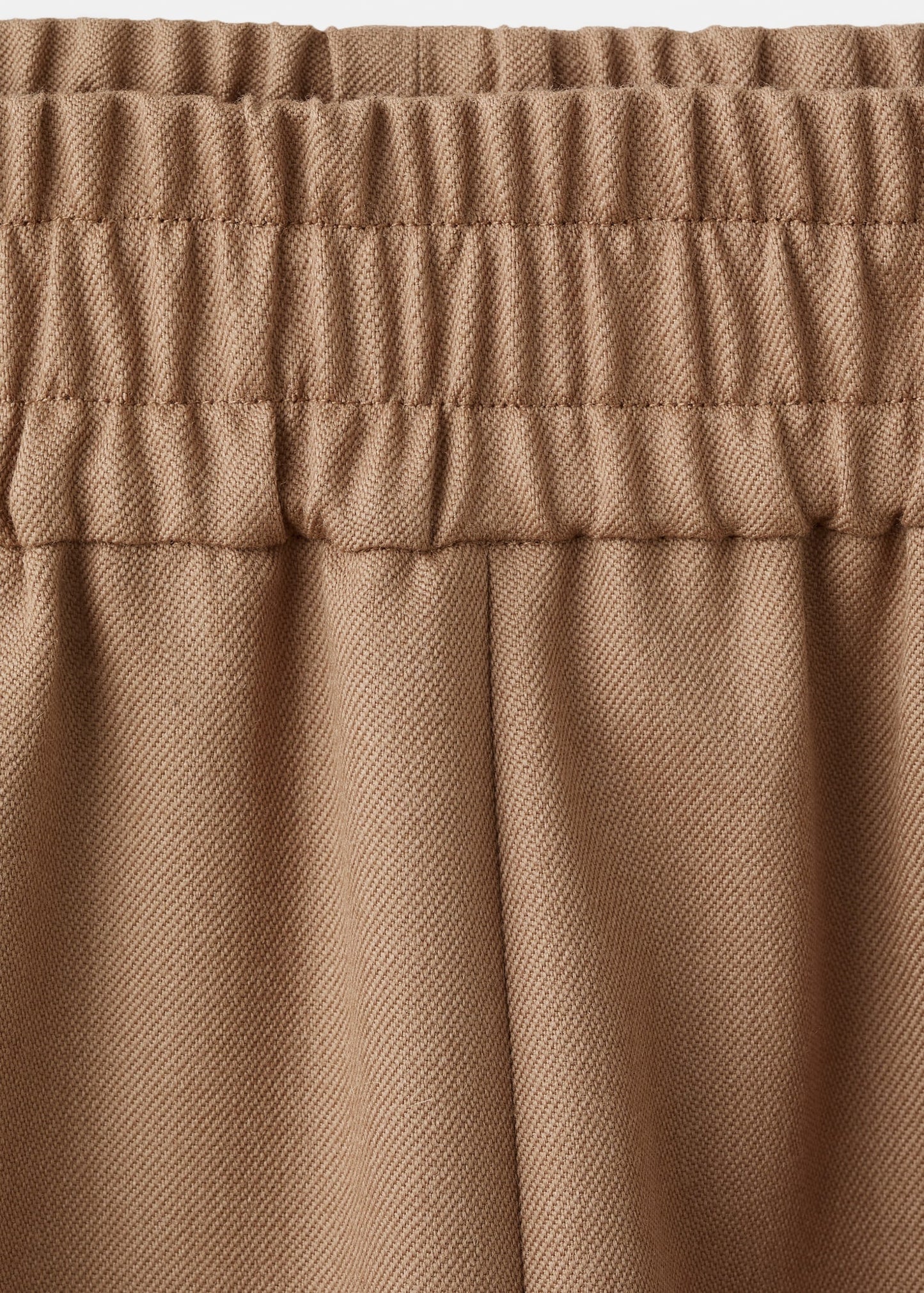 100% wool trousers with elastic waist
