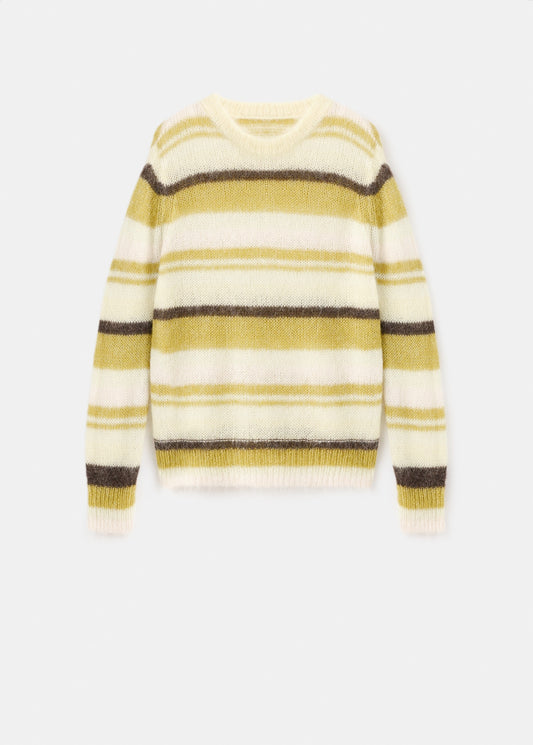 Semi-transparent alpaca sweater