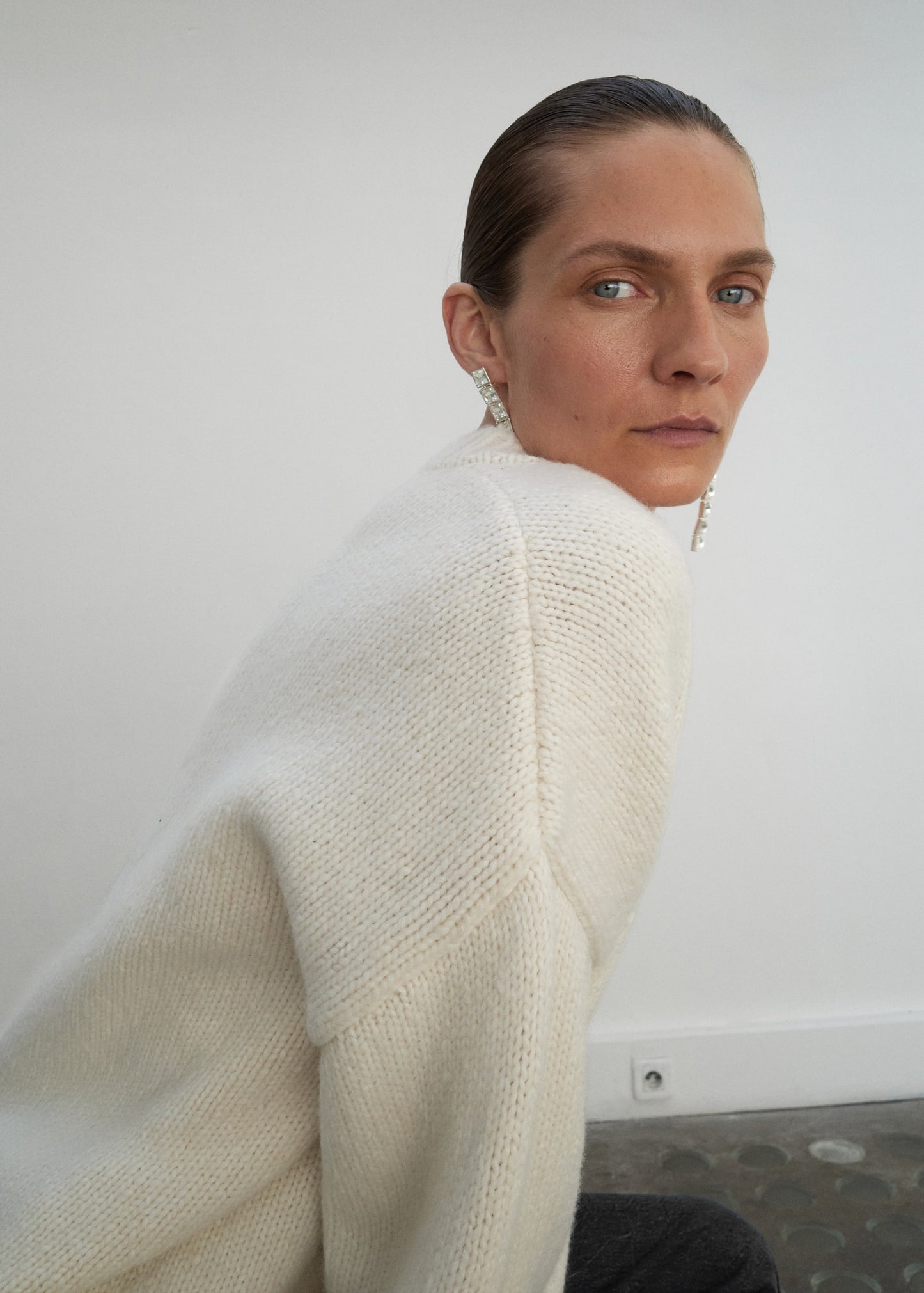 V-neck wool sweater
