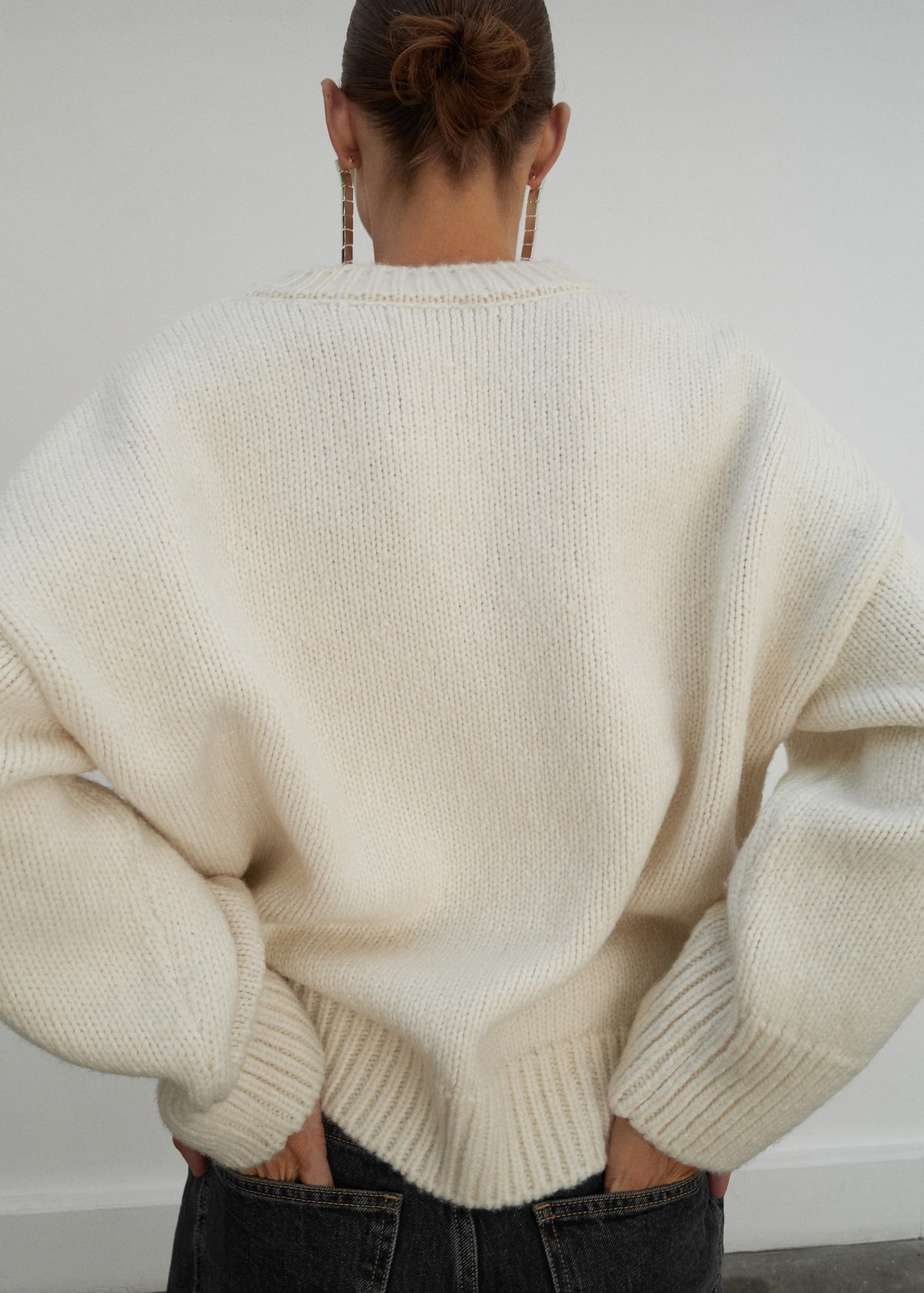 V-neck wool sweater
