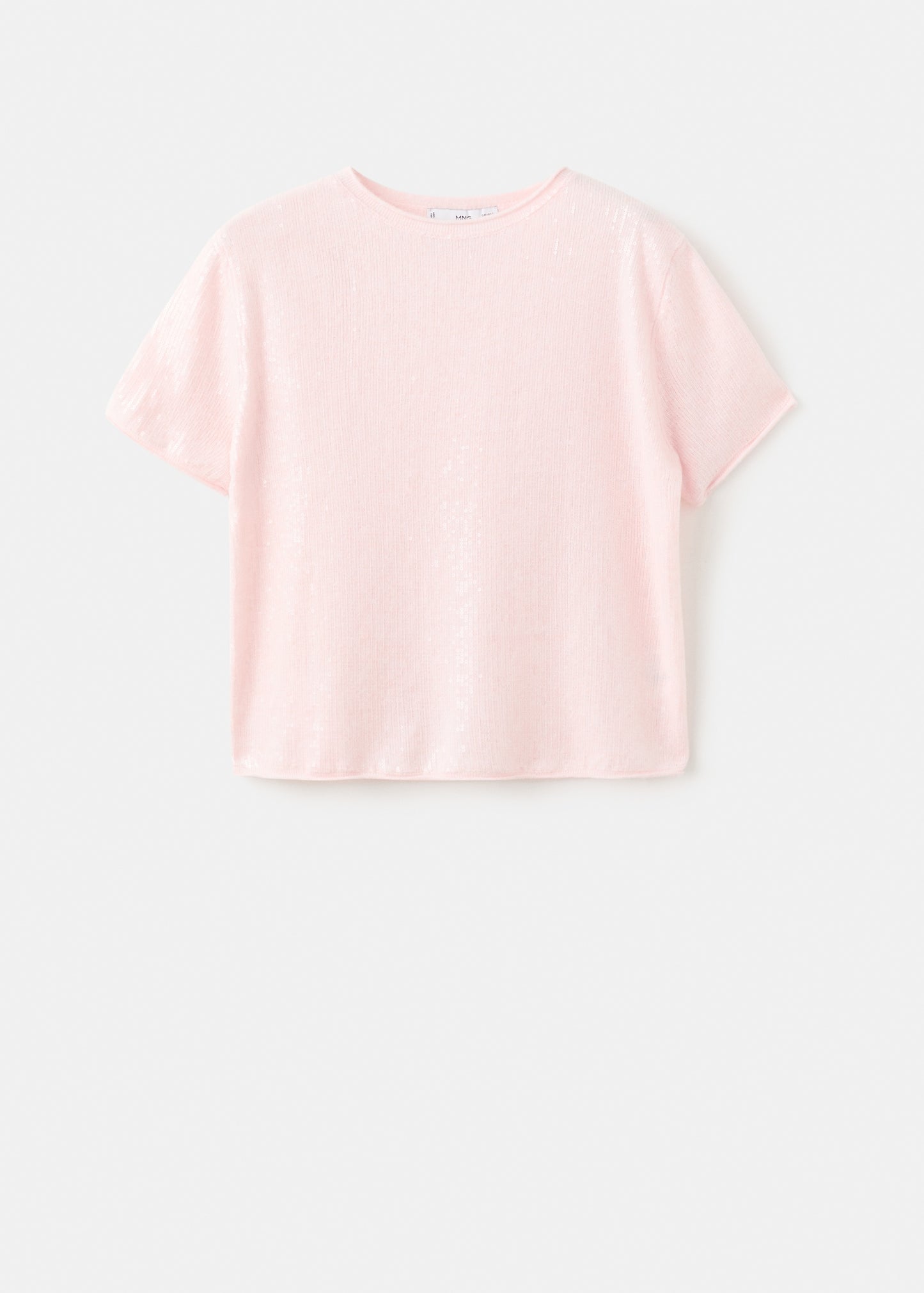 Short-sleeved sequin sweater