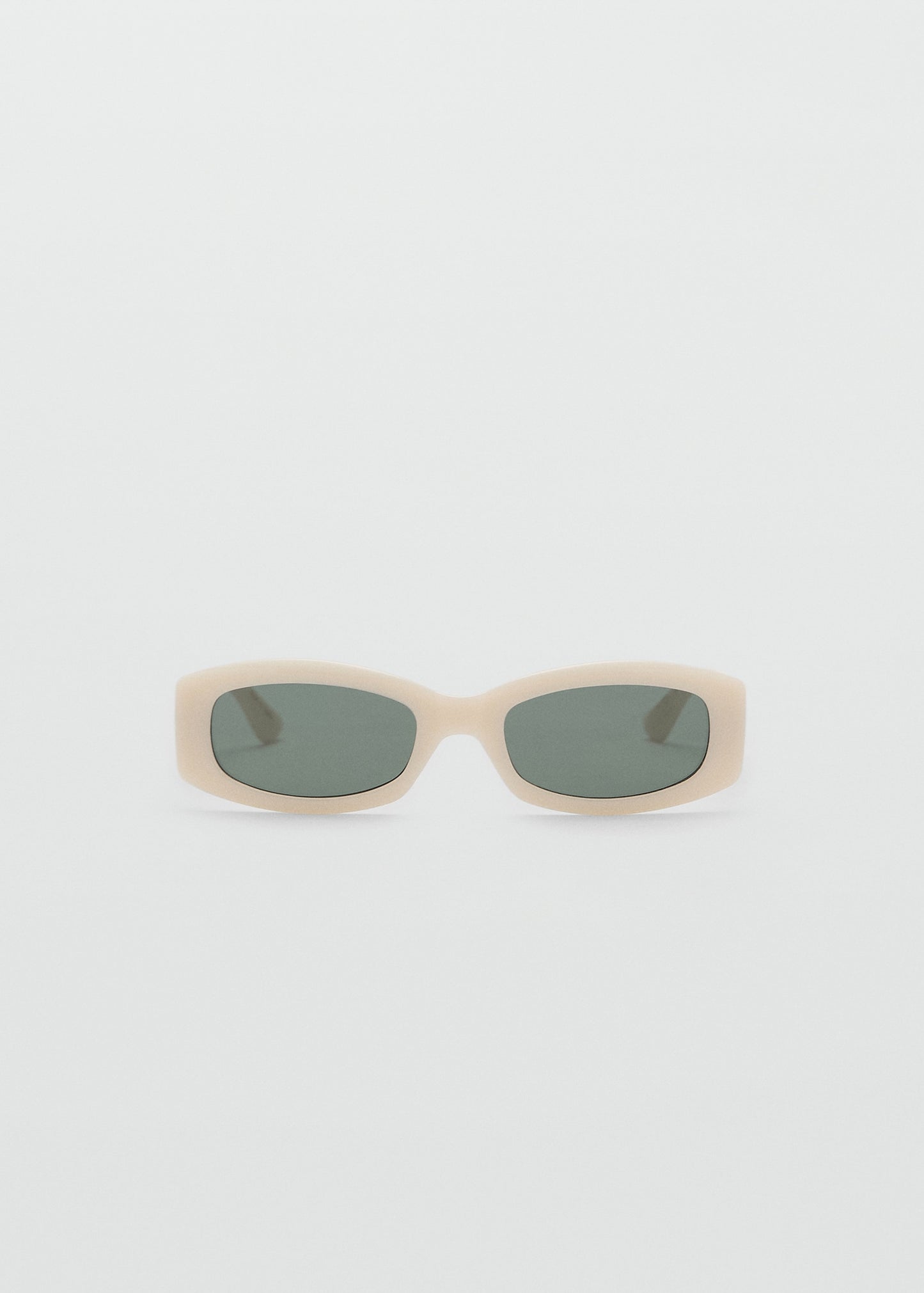 Contrasting rectangular-frame sunglasses