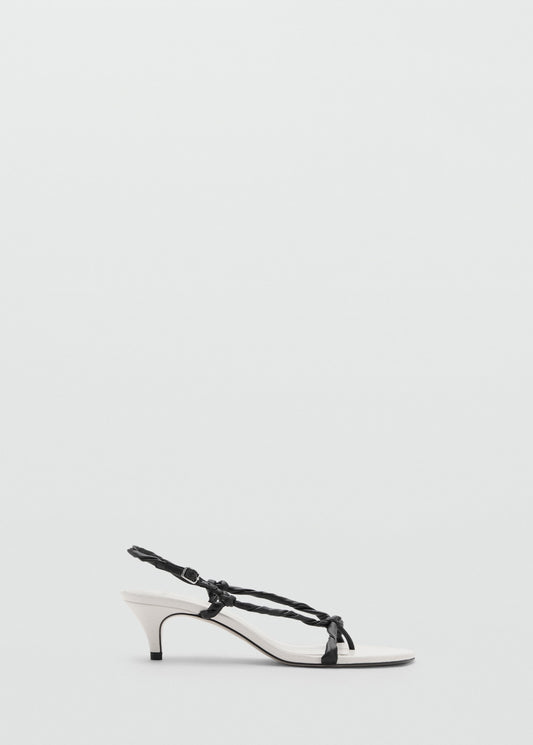Ruched strips sandals