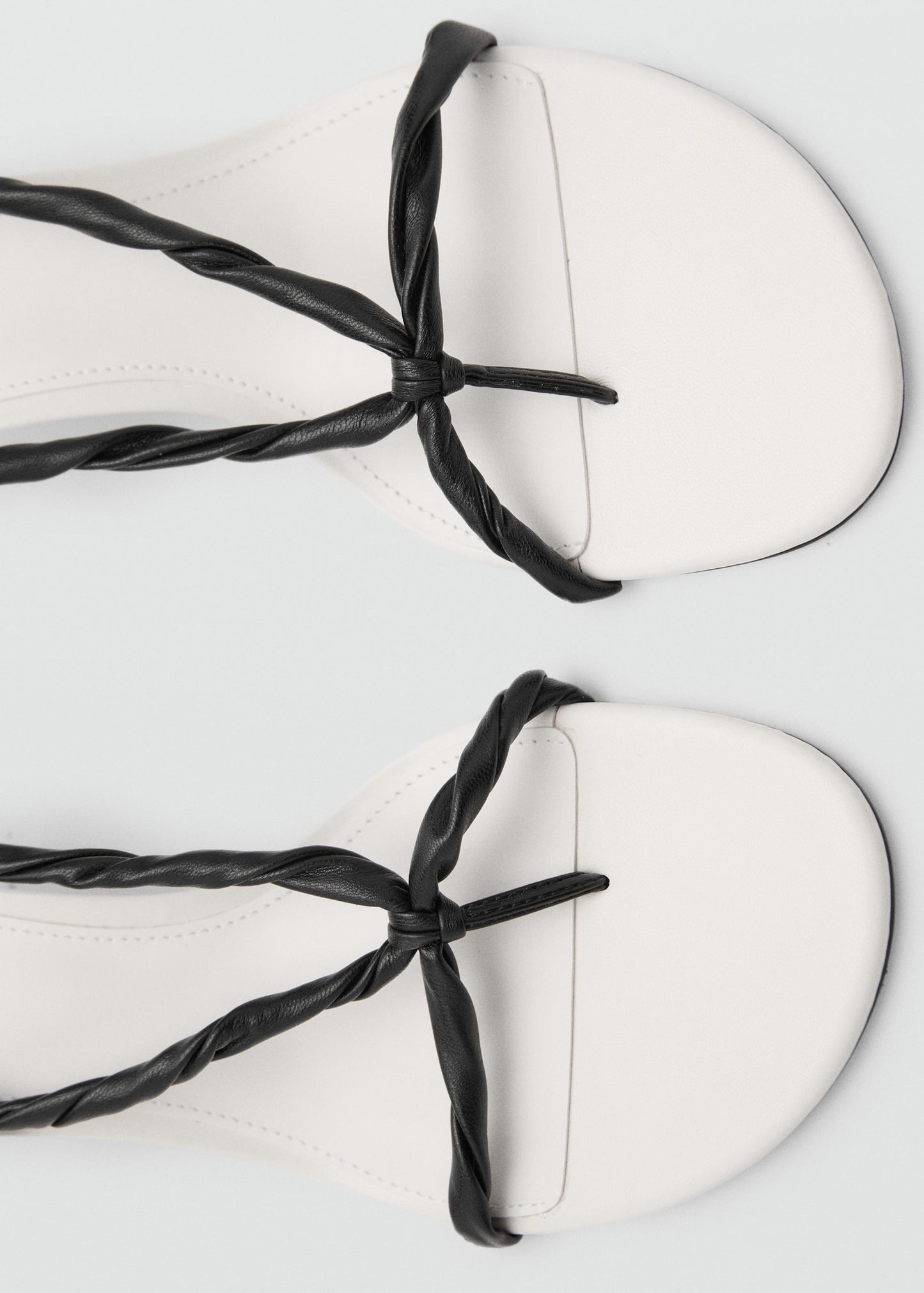 Ruched strips sandals