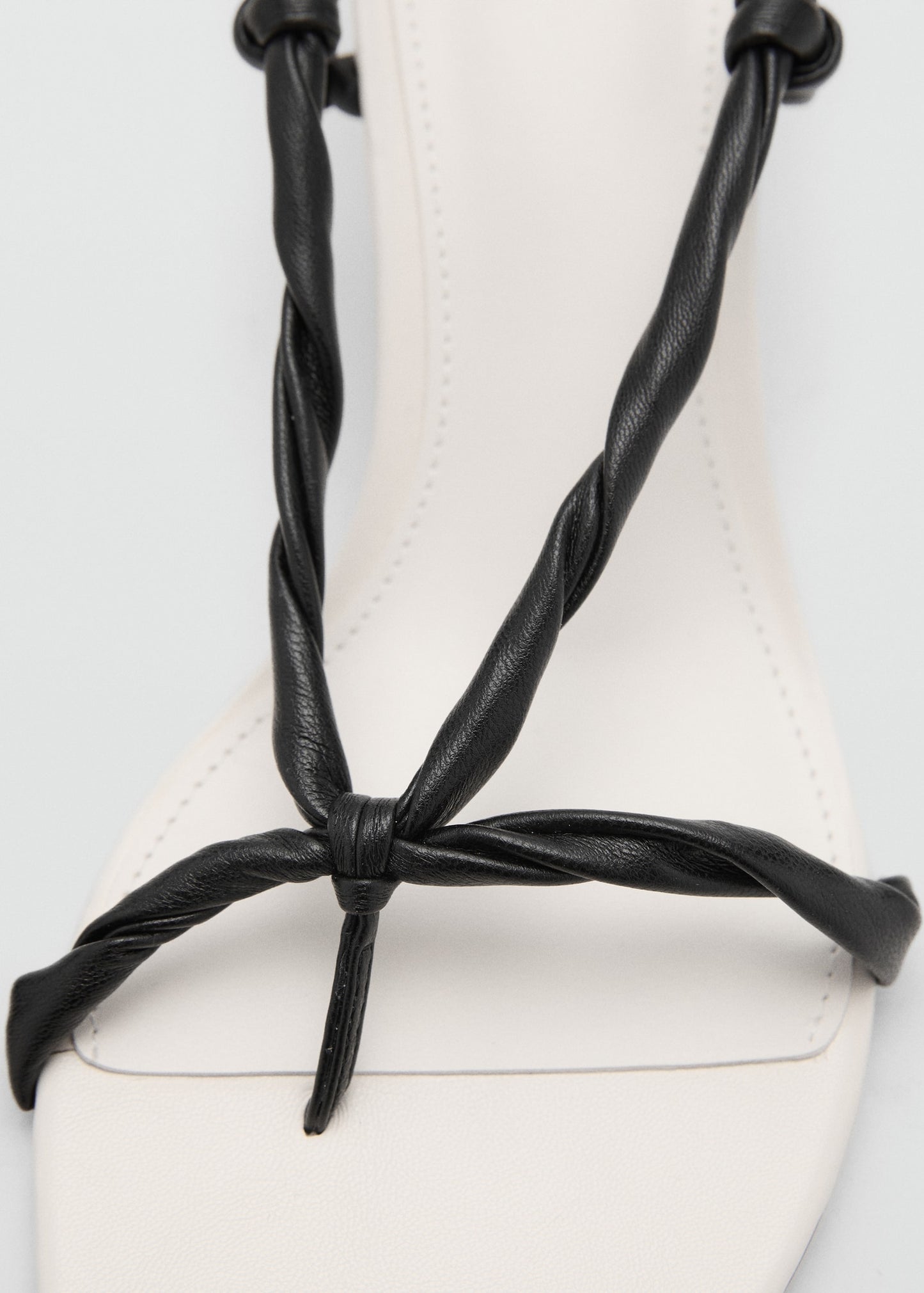 Ruched strips sandals