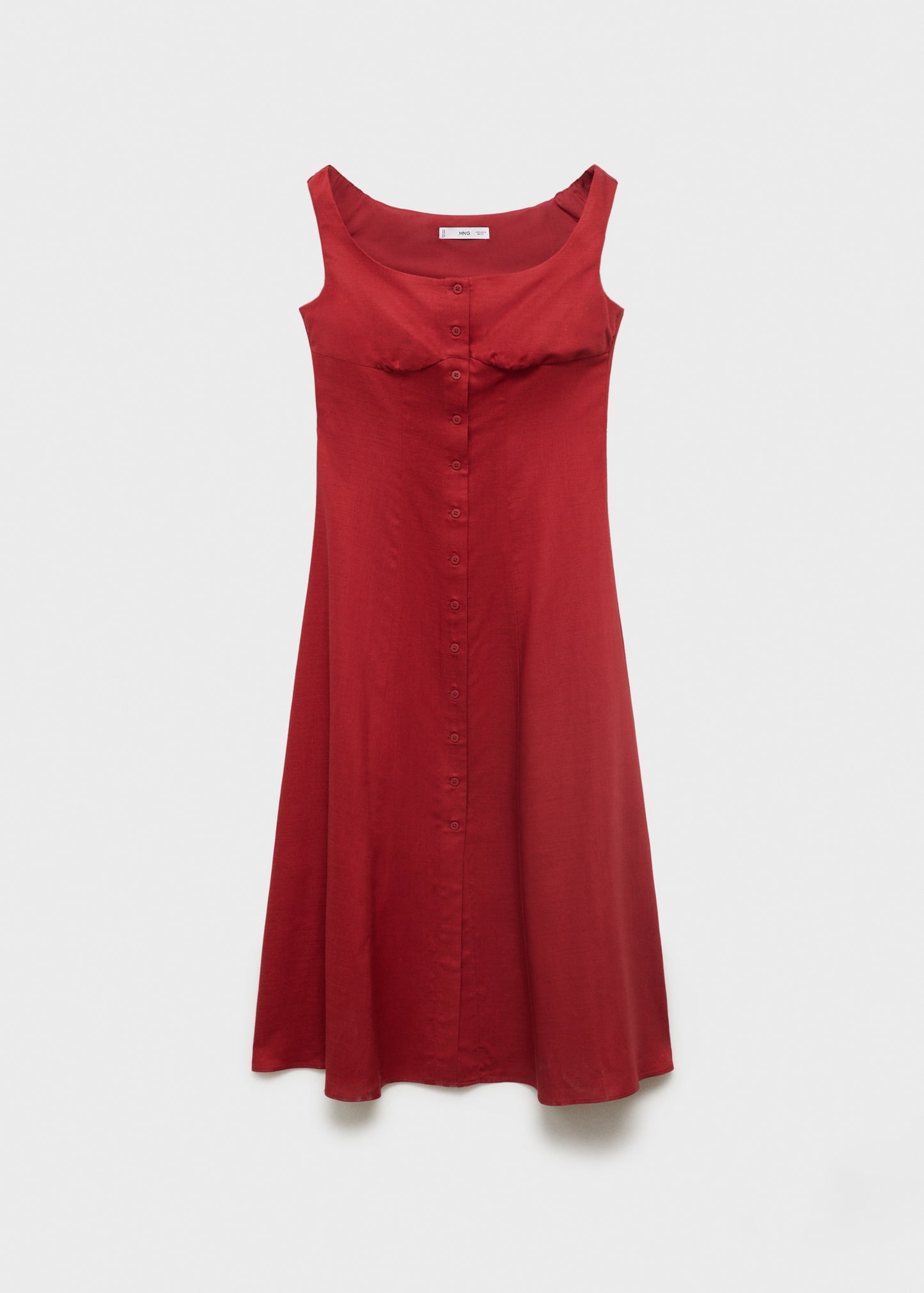 Buttoned midi dress