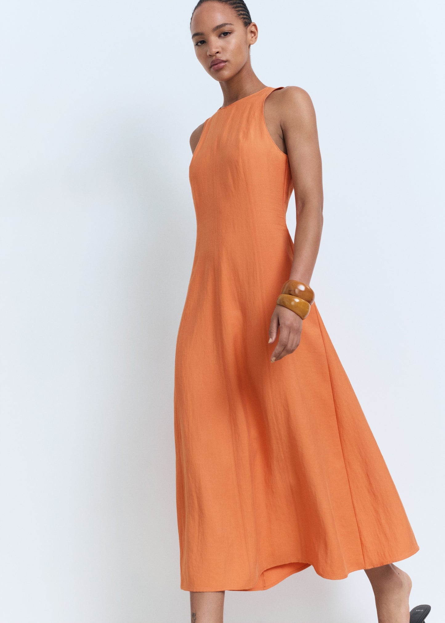 Flared midi-dress