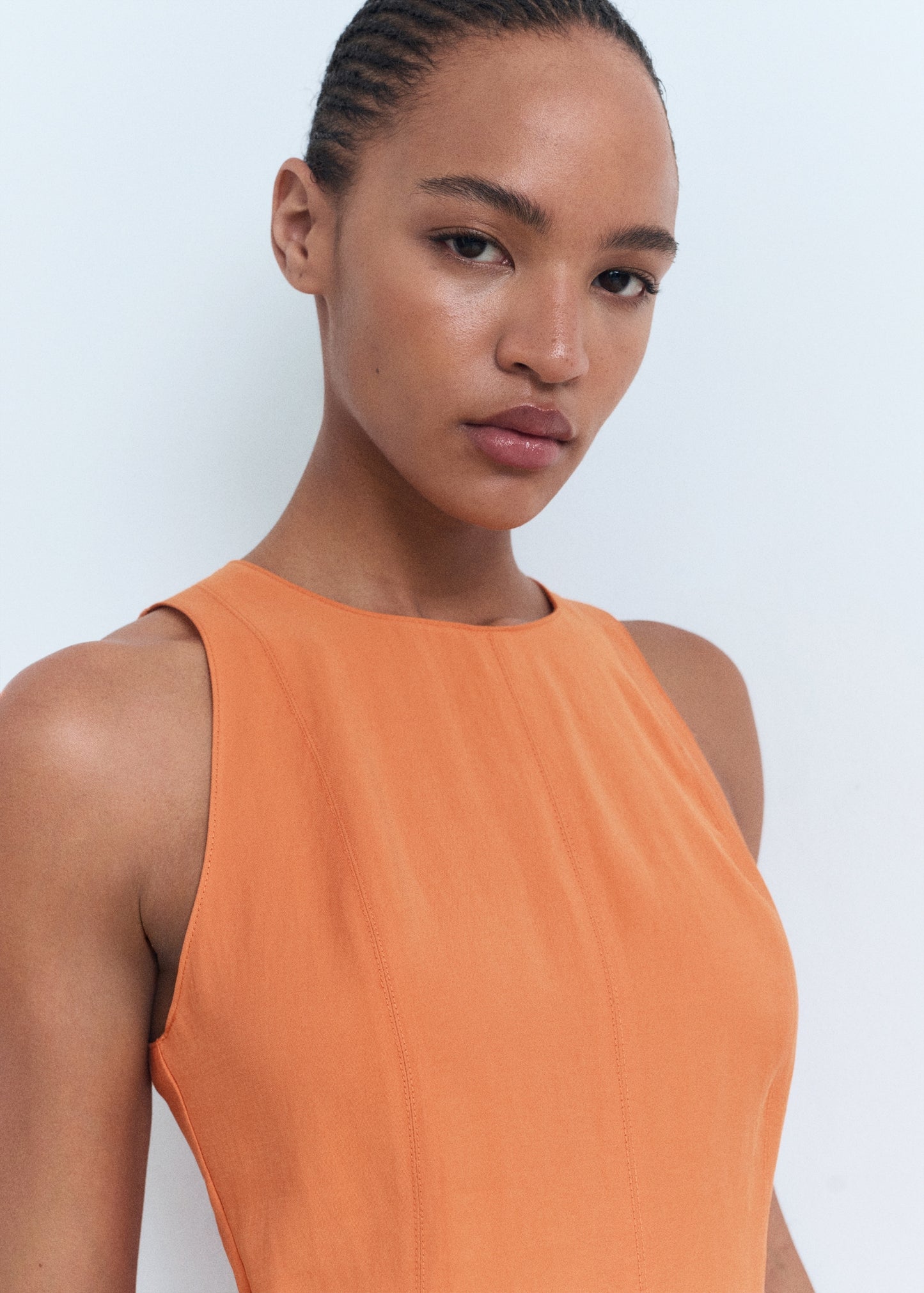 Flared midi-dress