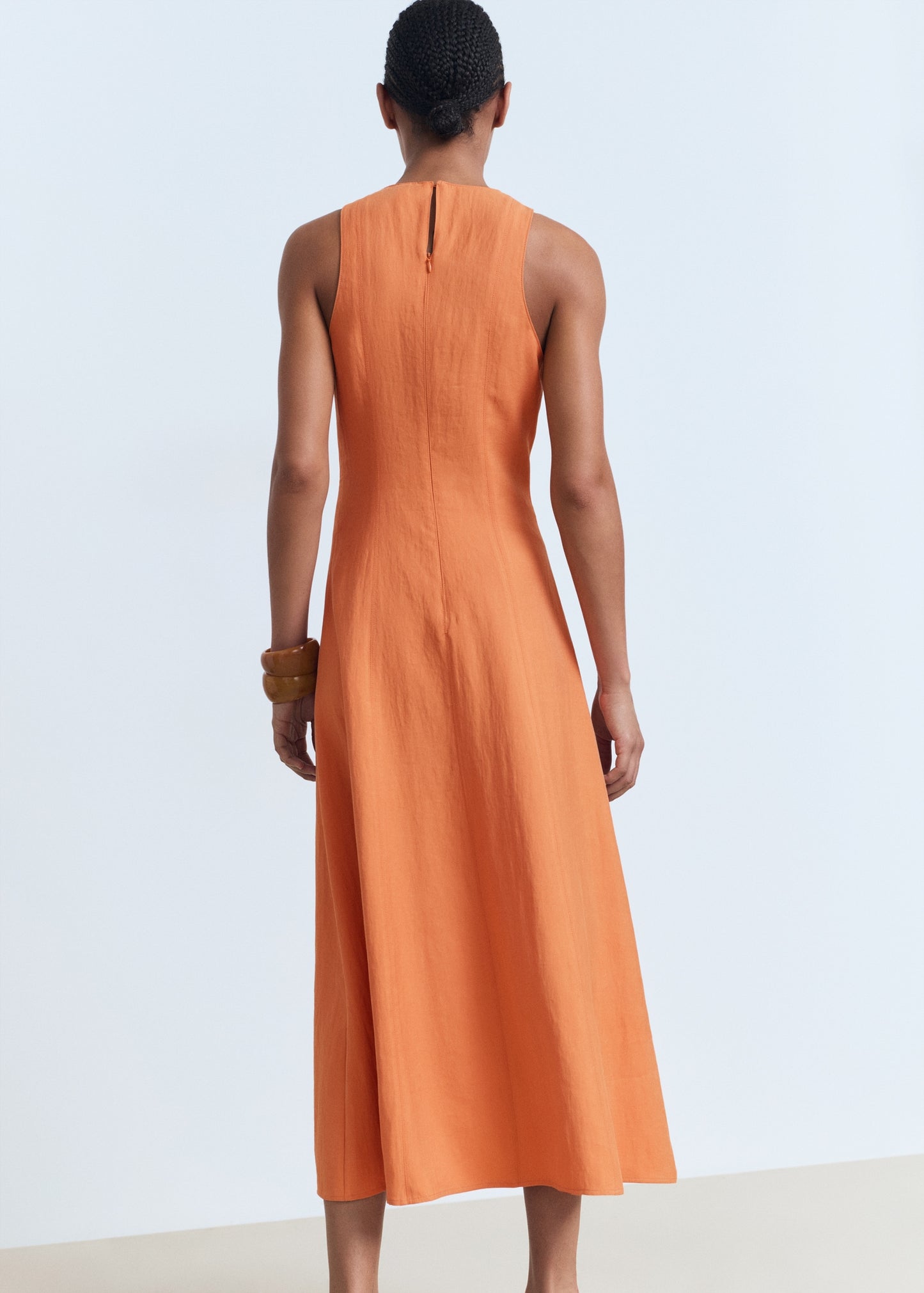 Flared midi-dress