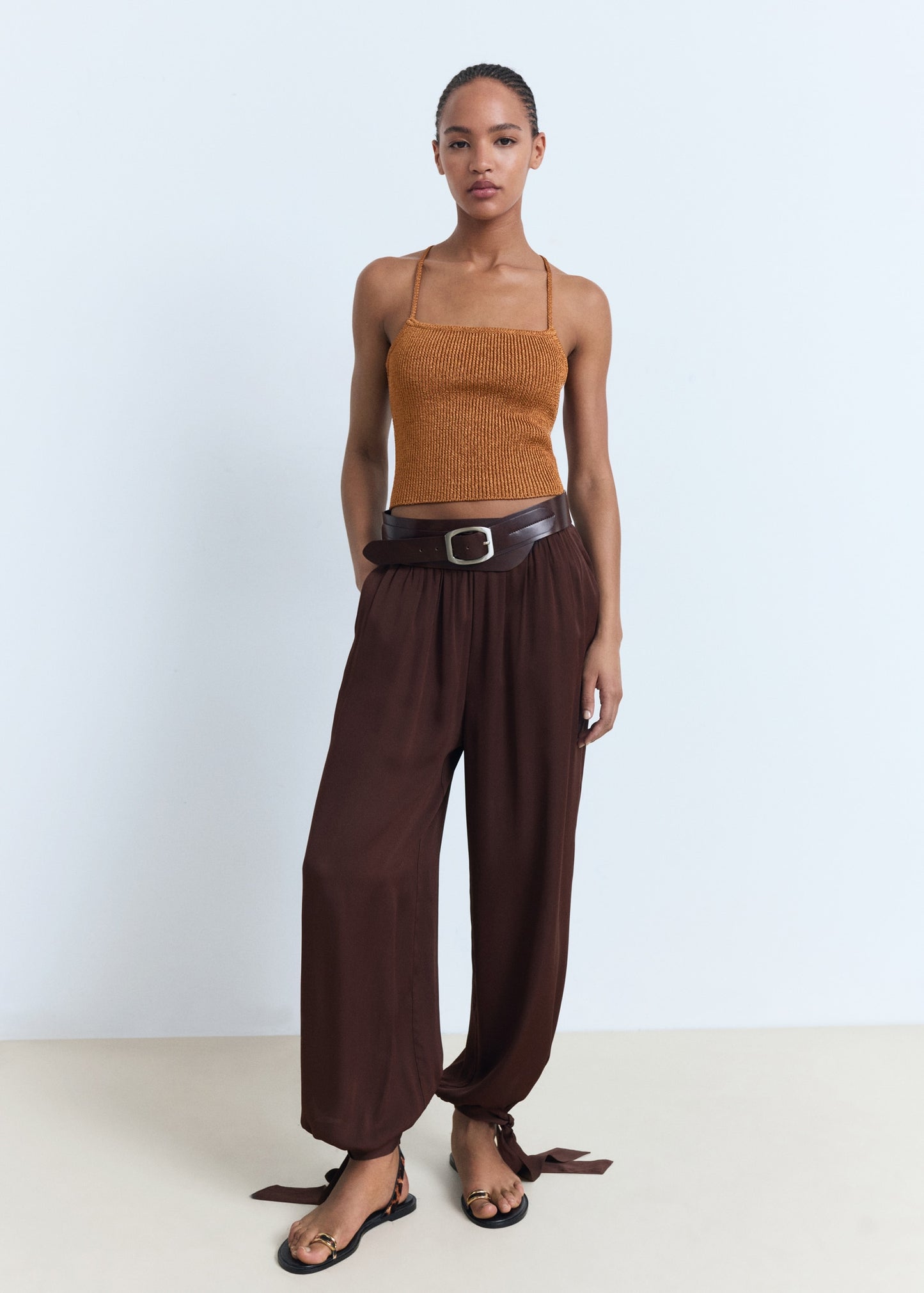 Balloon-style trousers with bows