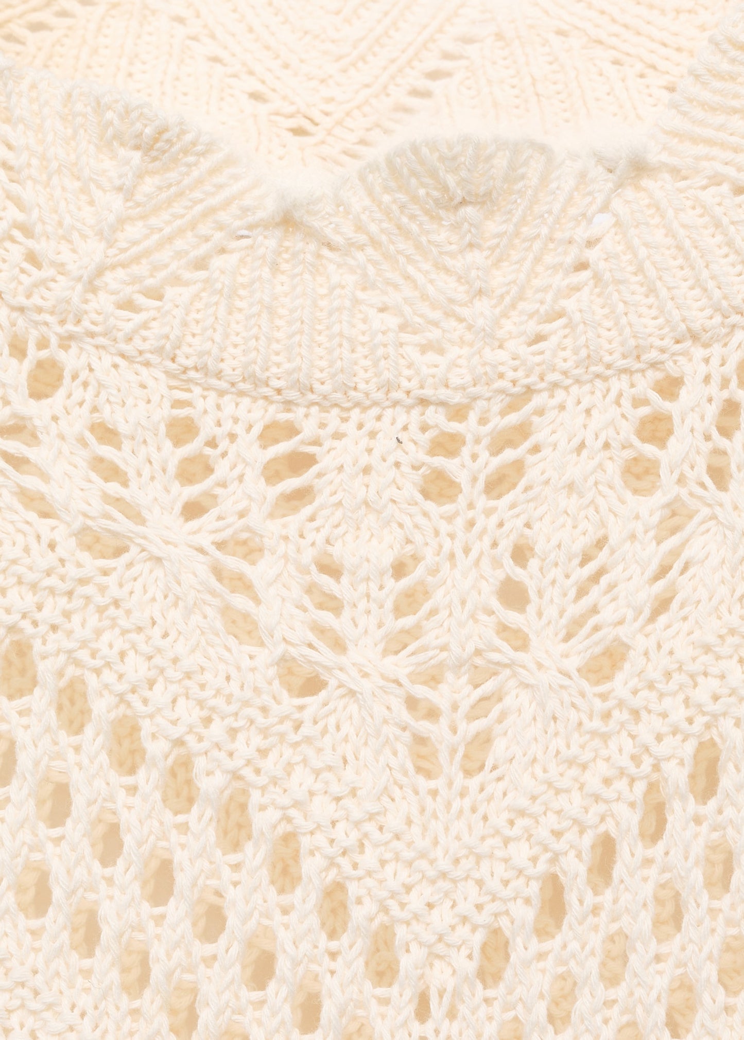 Knitted sweater with openwork details