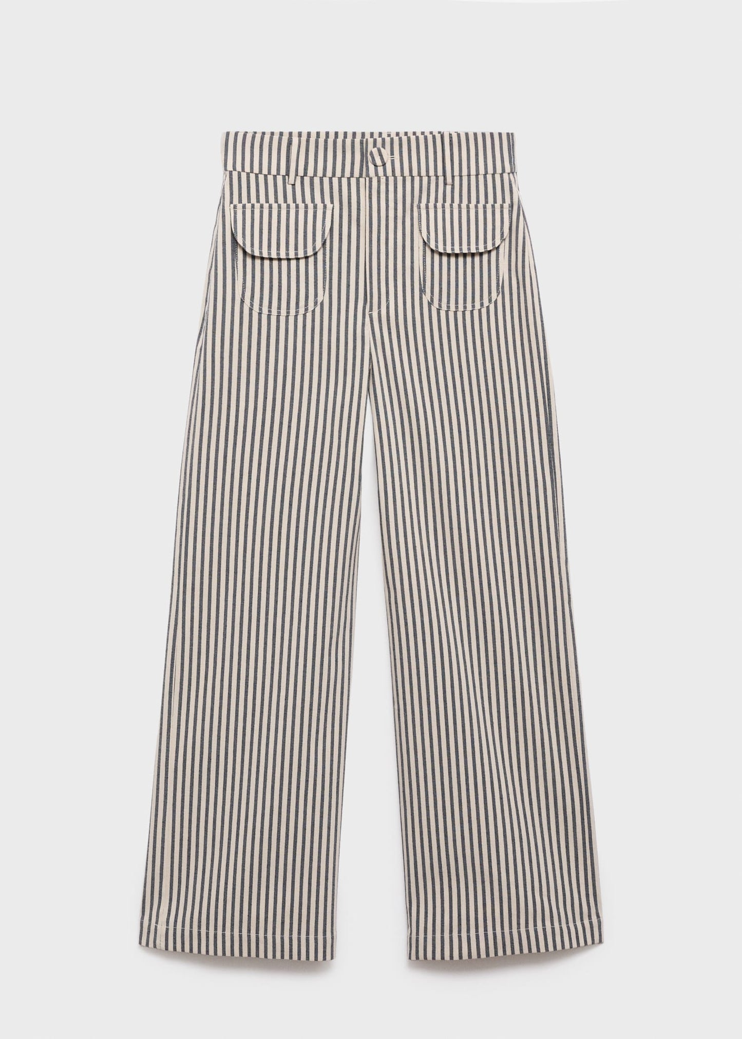Striped trousers with pockets