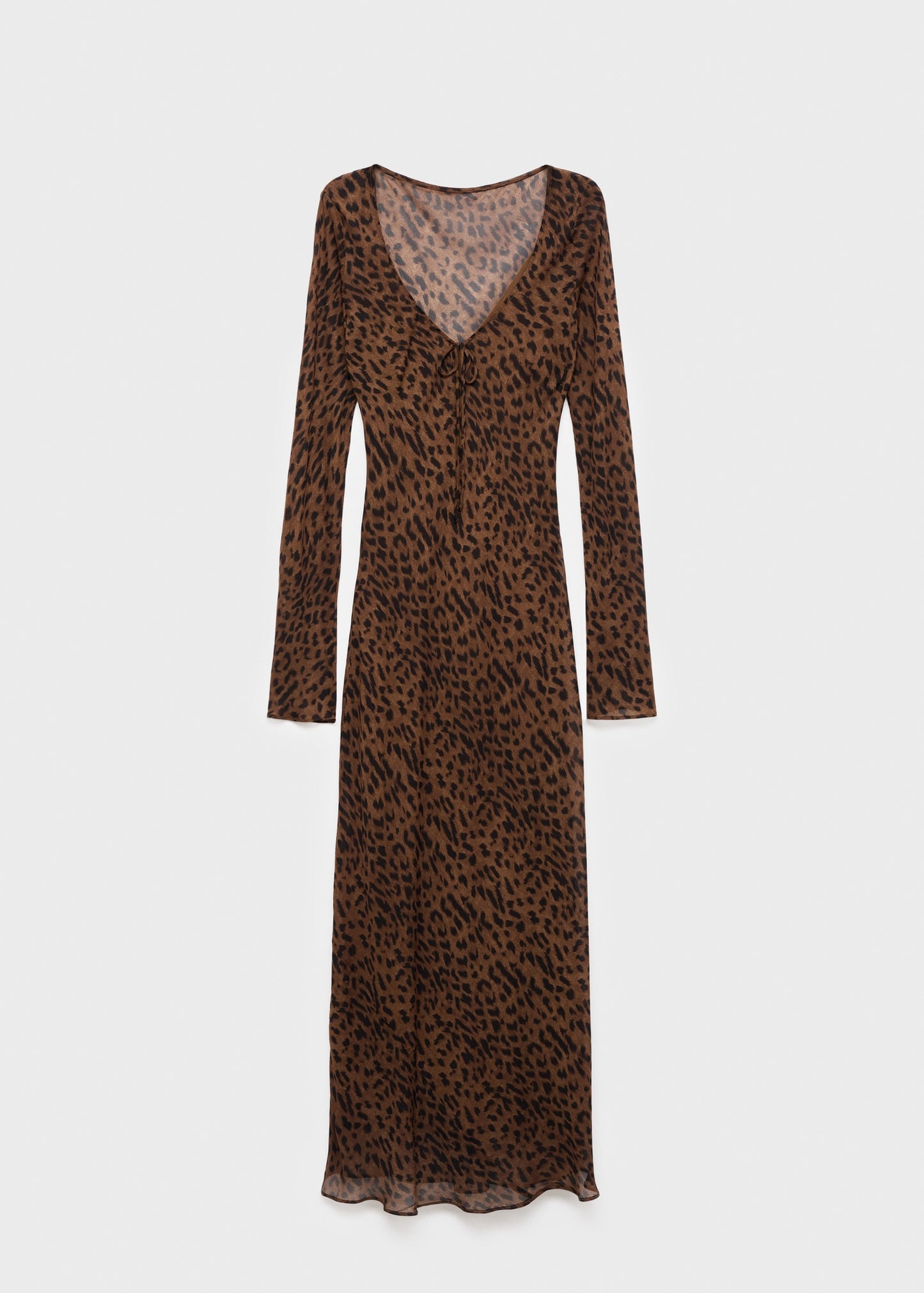 Long sleeve leopard dress