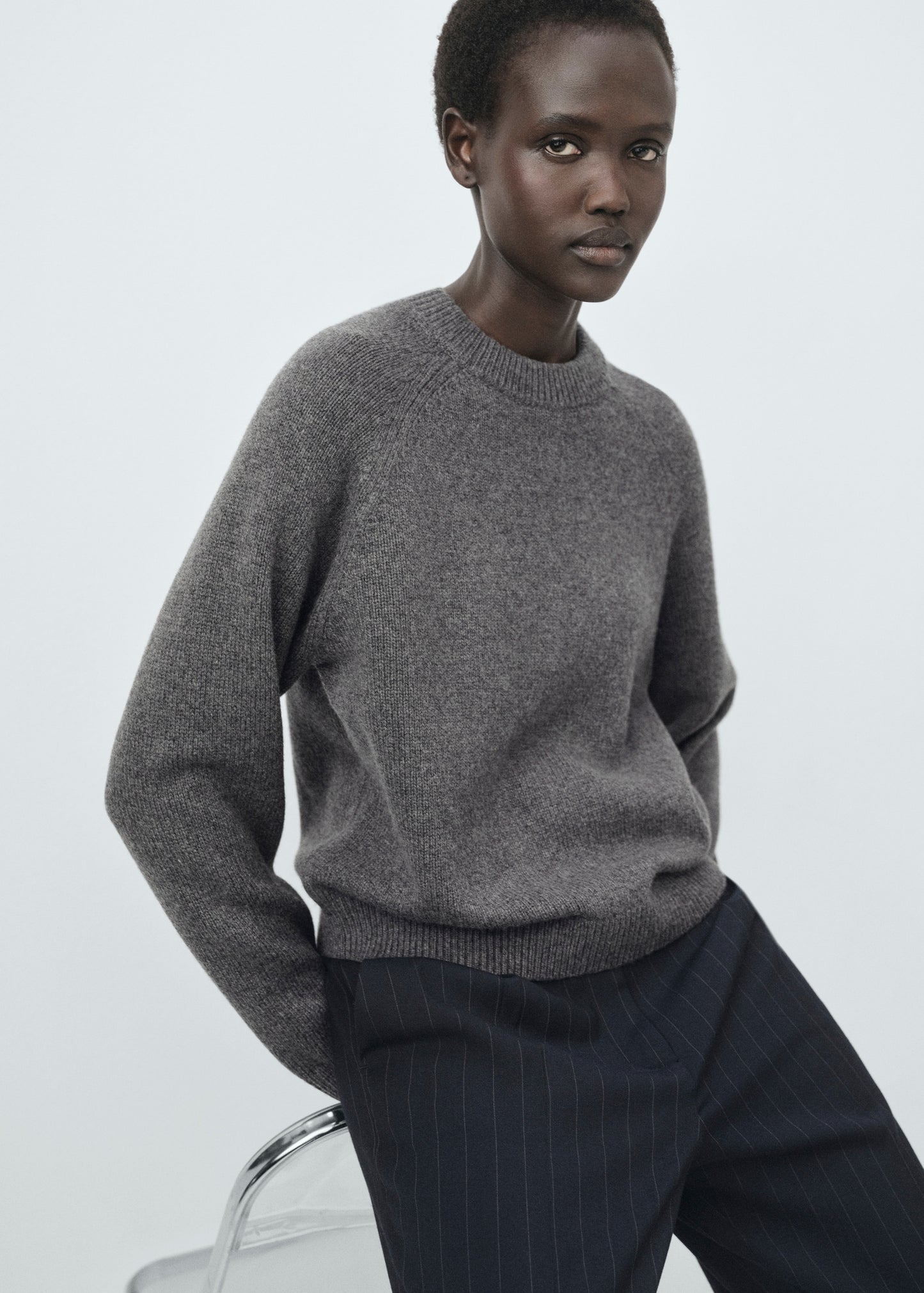 Chunky-knit wool sweater