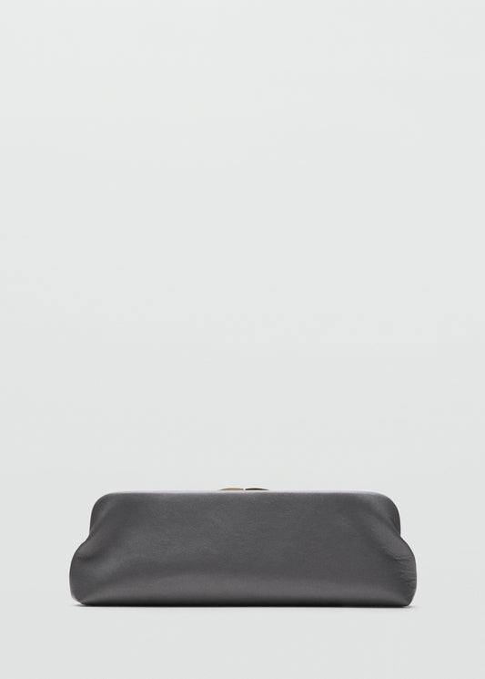 100% leather clutch