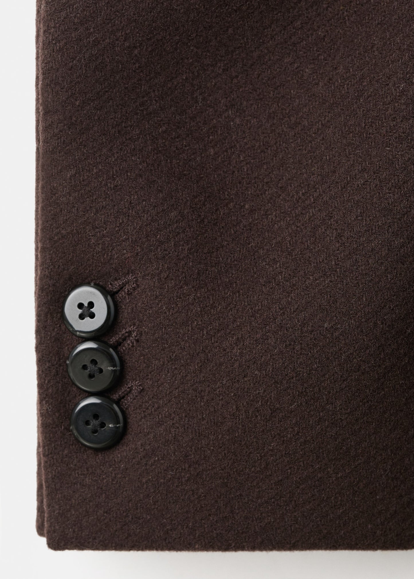 Wool coat with fur collar