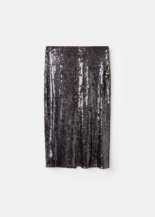 Sequin midi skirt