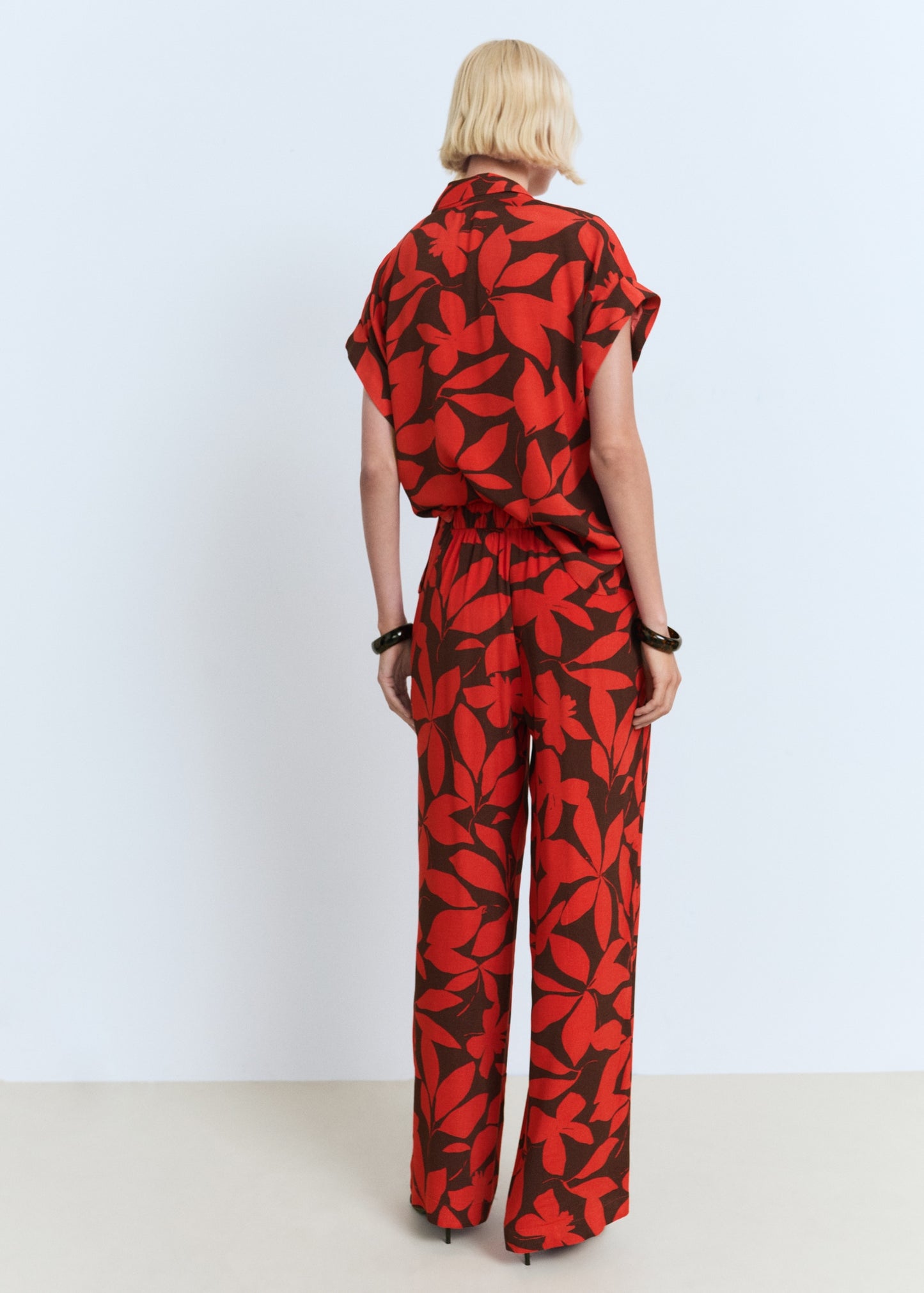 Flowy printed trousers