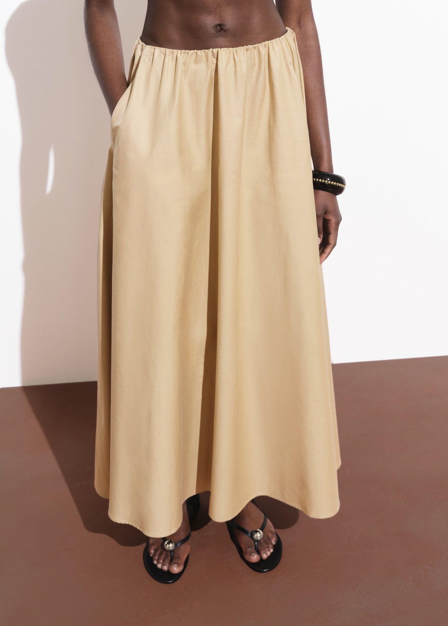 Flared cotton skirt
