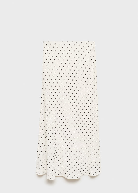 Long polka-dot skirt