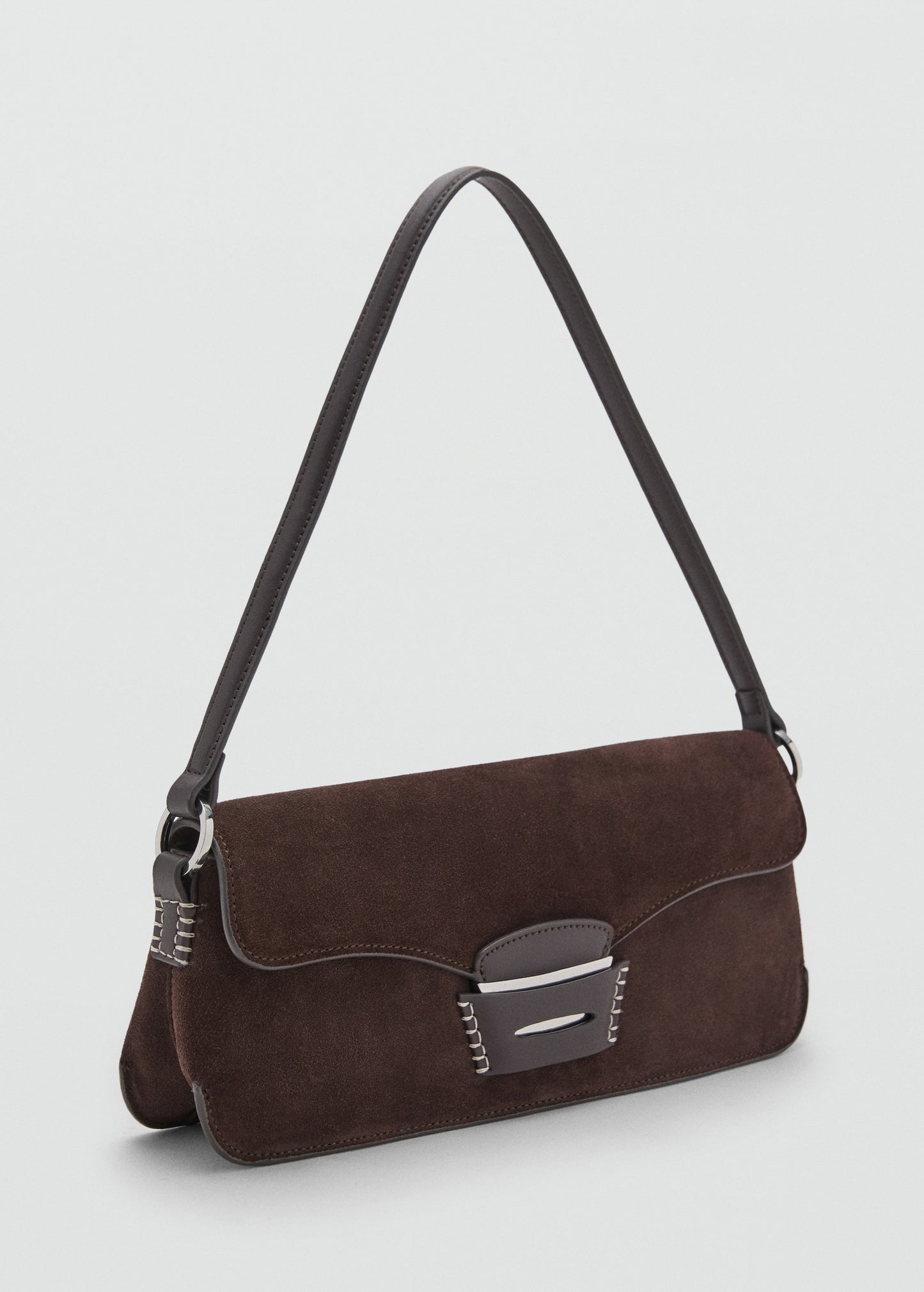 Suede shoulder bag