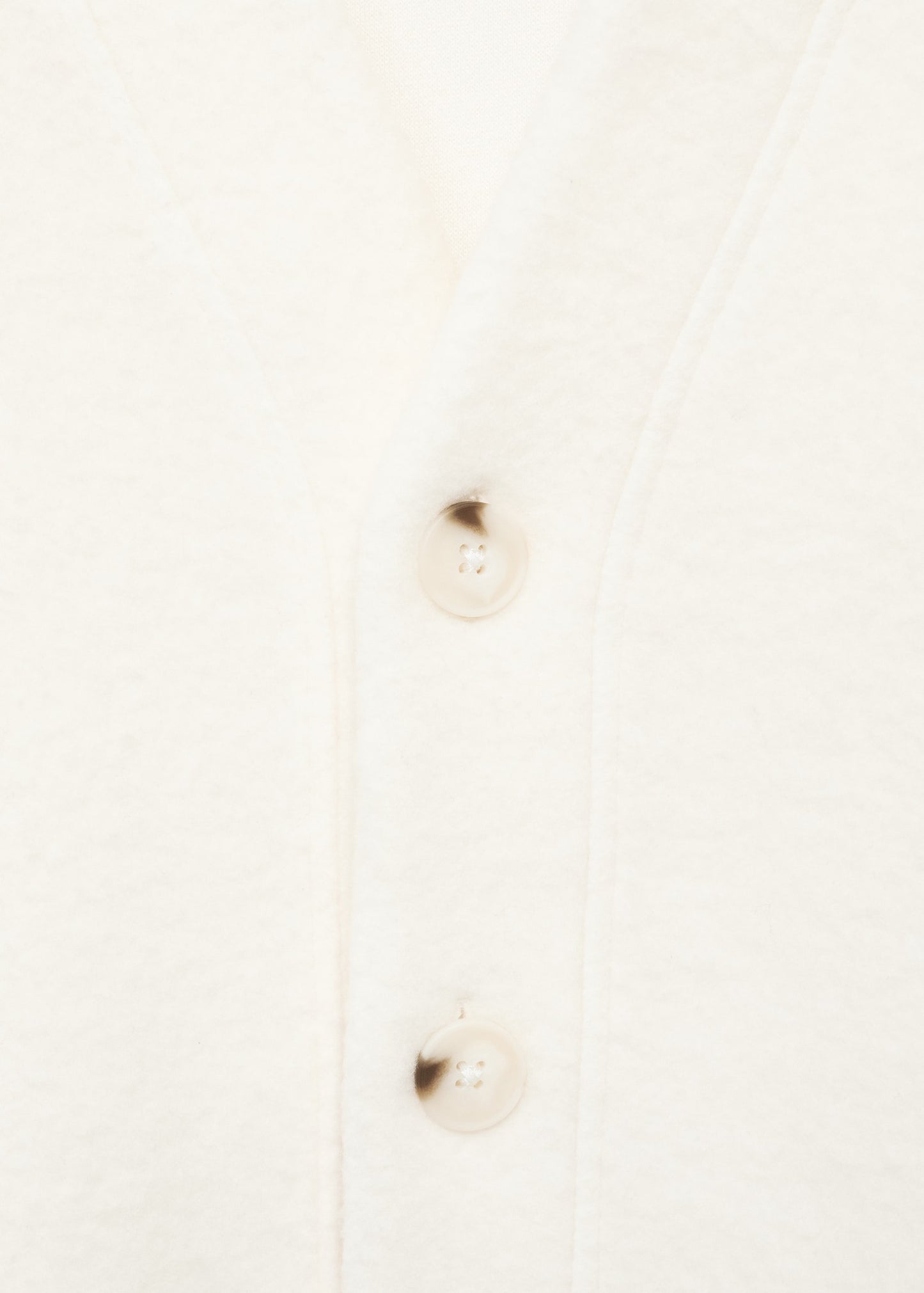 Cotton and wool cardigan with button fasteners