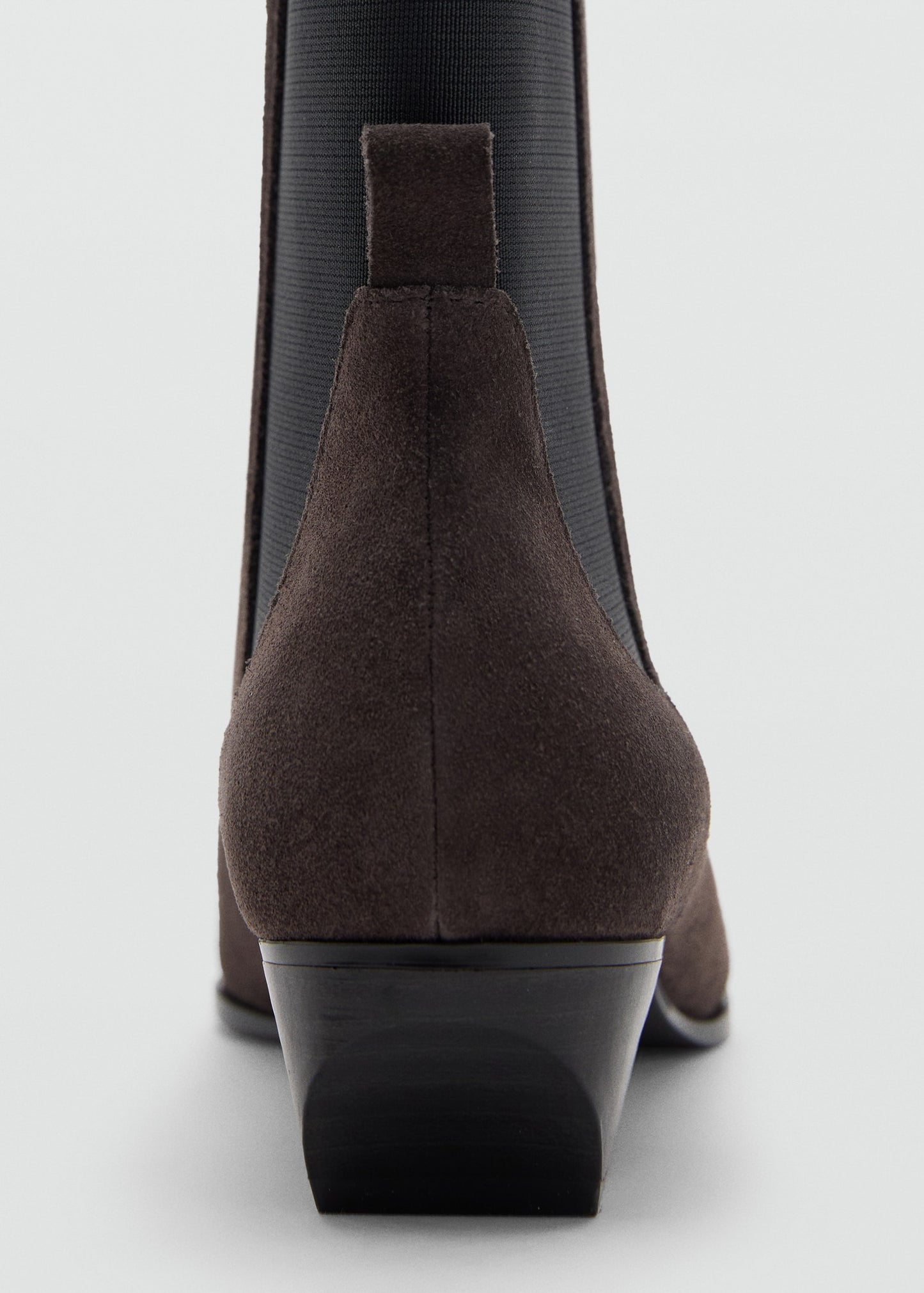 Heel suede ankle boot
