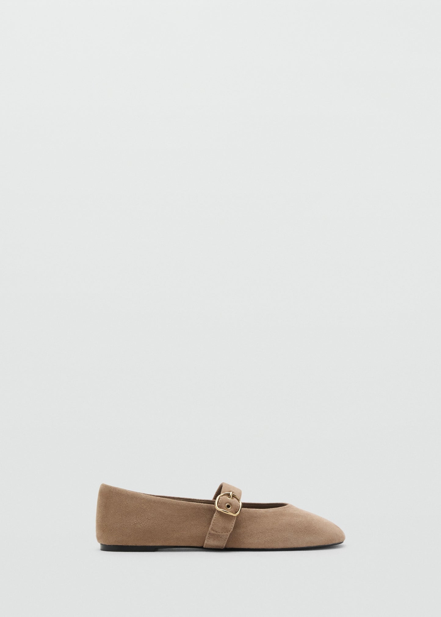 Suede leather ballet flats