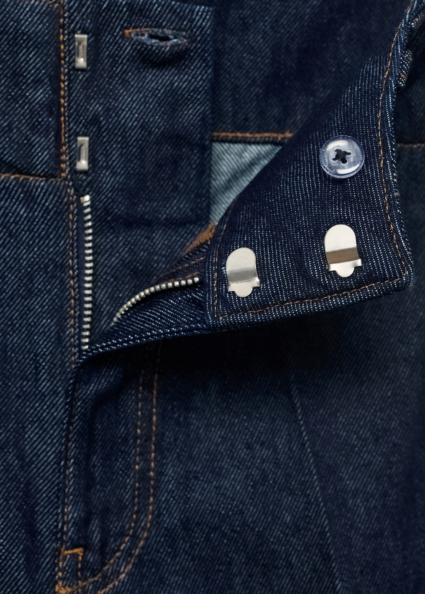 Wide-leg denim trousers with belt loops